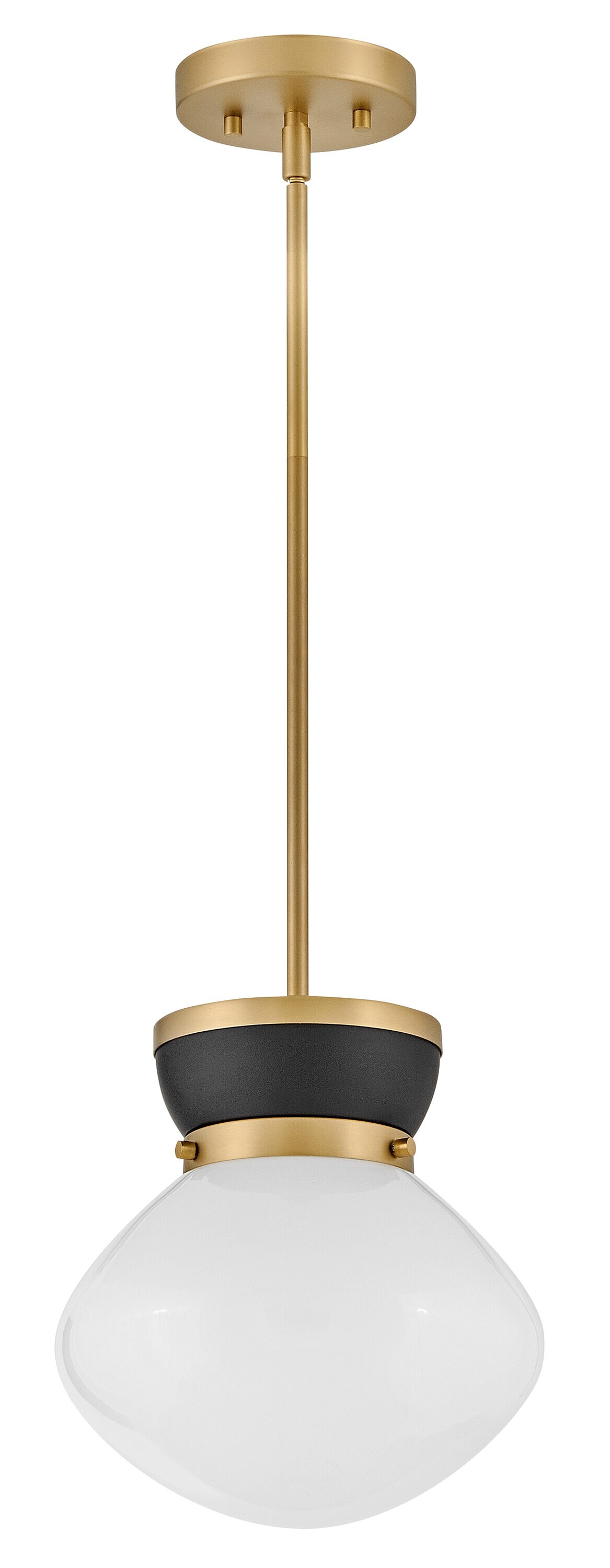 Lucy Black and Brass Glass LED Pendant Light