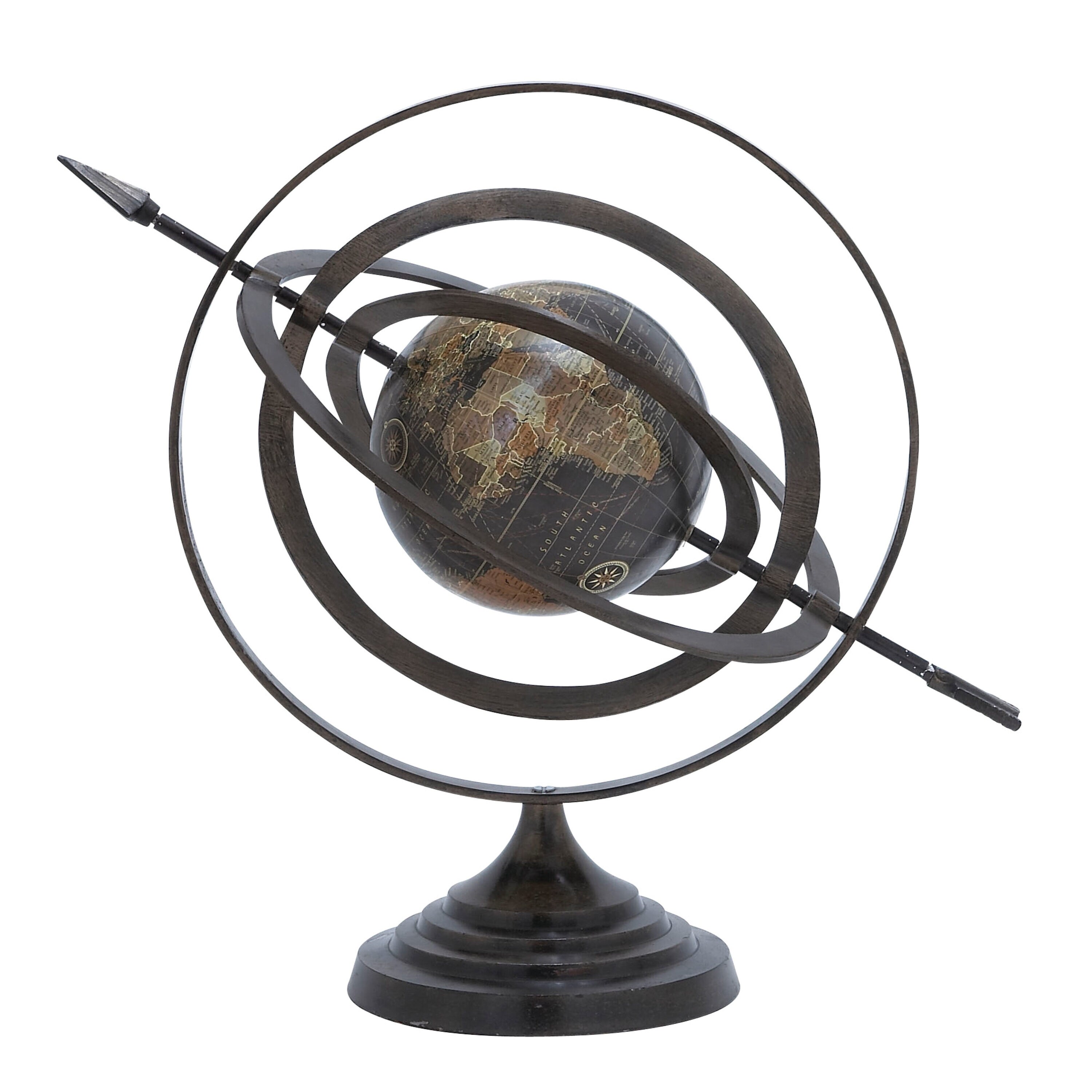 Grayson Lane 28354 Black Aluminum Industrial Decorative Globe