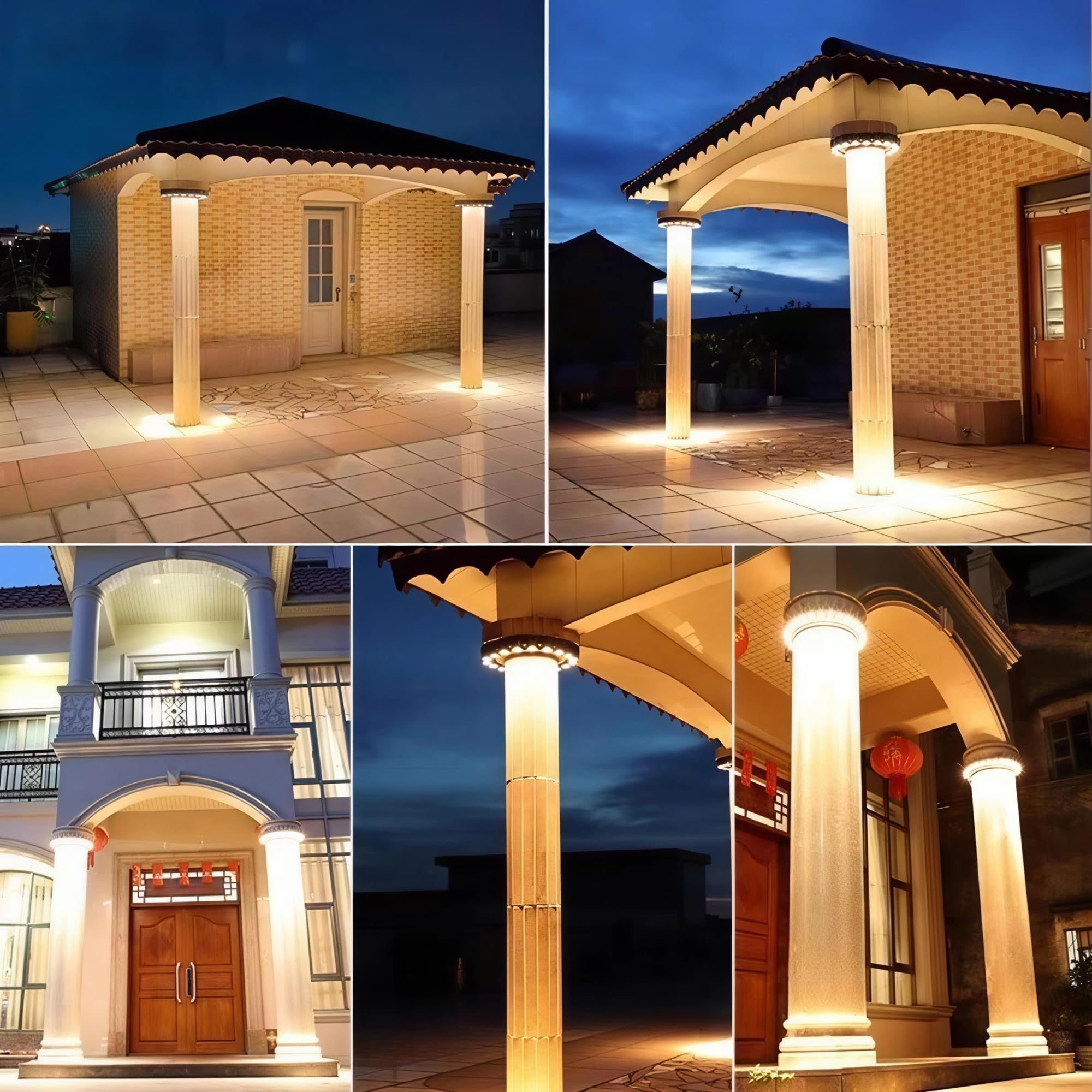 Anqtovp Outdoor LED Tree Lights 3000K Warm White IP65 Waterproof ...