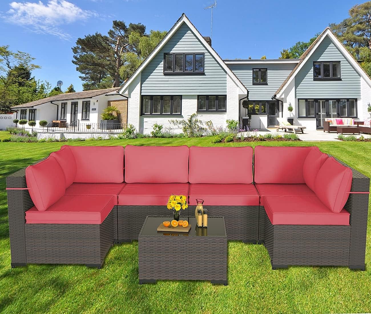 ALAULM LS-7PCS-RED Patio-Conversation-Sets - View #7