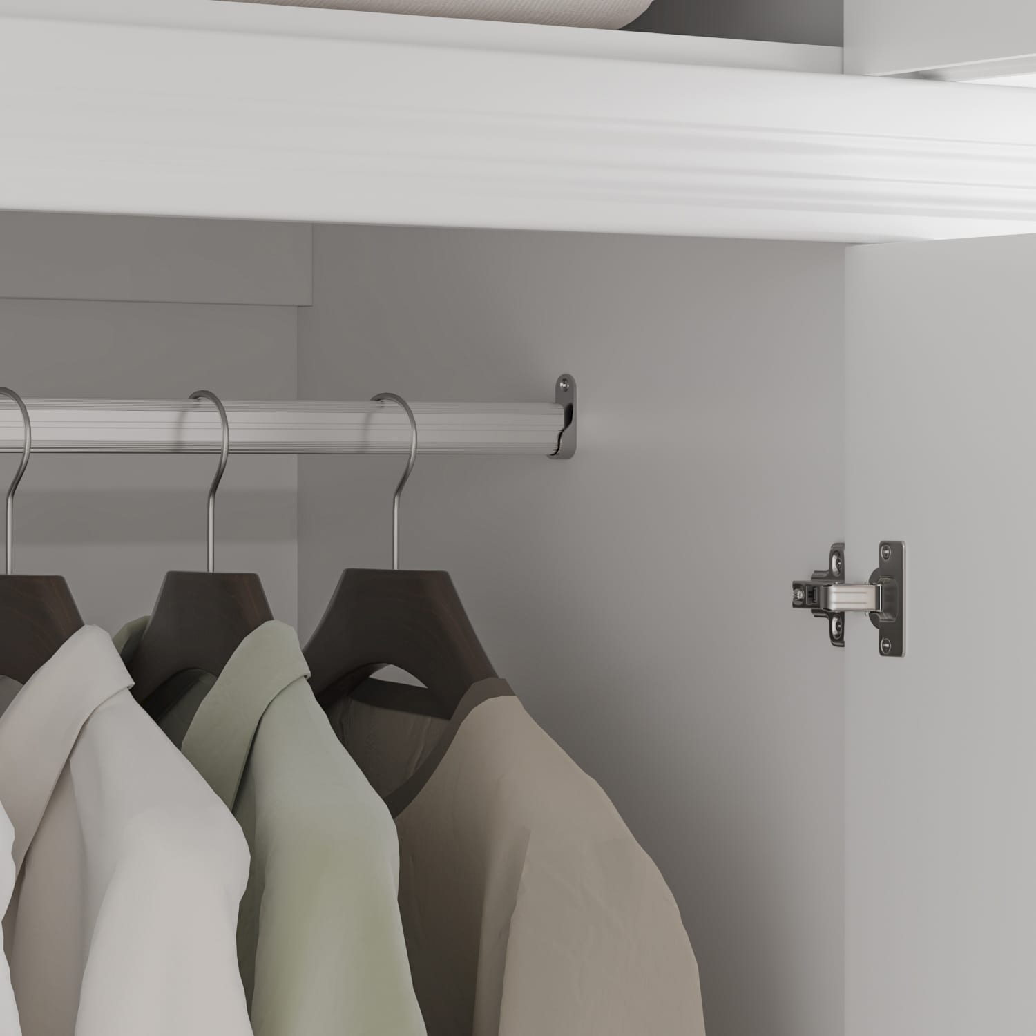 Forward facing wardrobe online rail