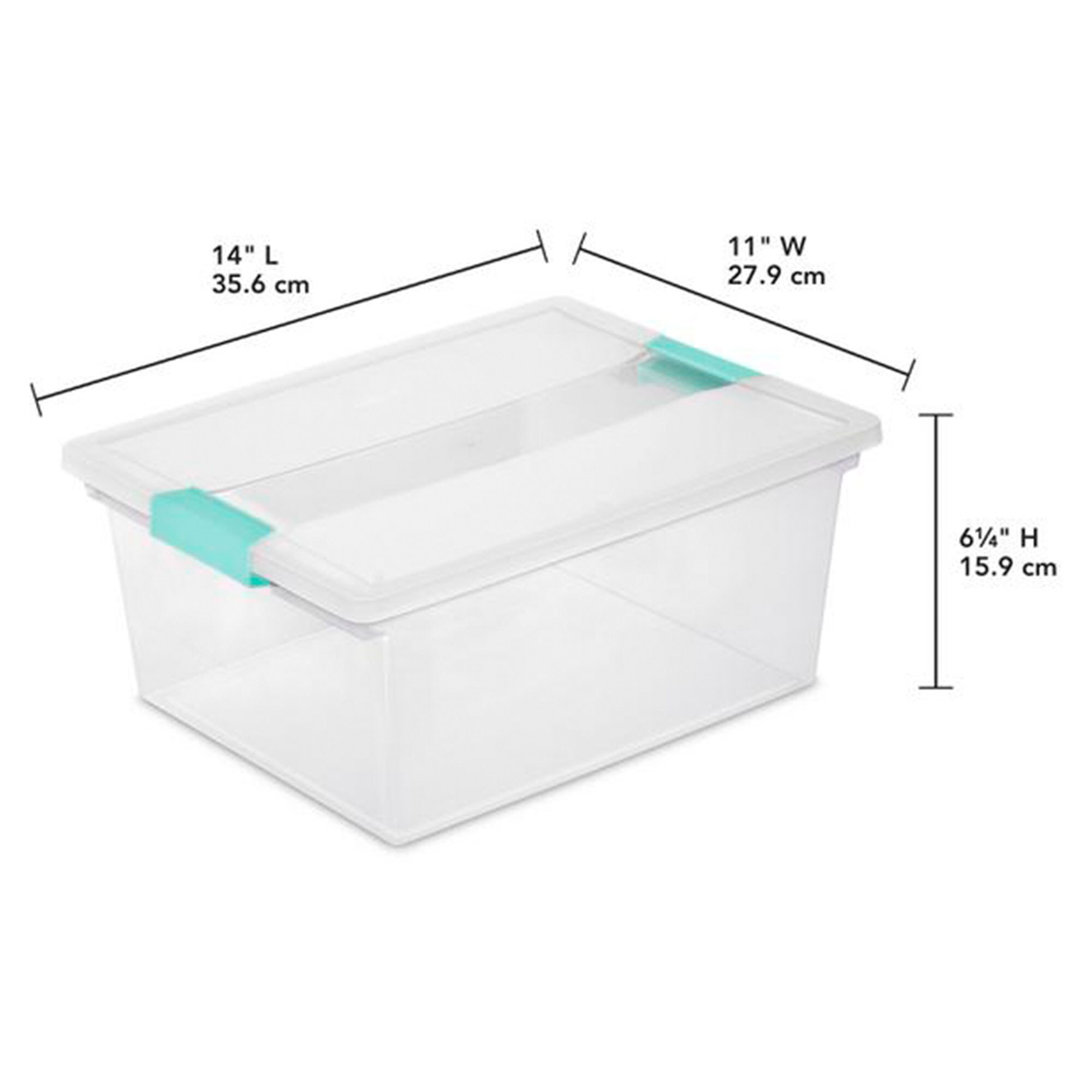 Sterilite Corporation 4-Pack Medium 13.5-Gallons (54-Quart) Clear Tote with  Latching Lid in the Plastic Storage Containers department at