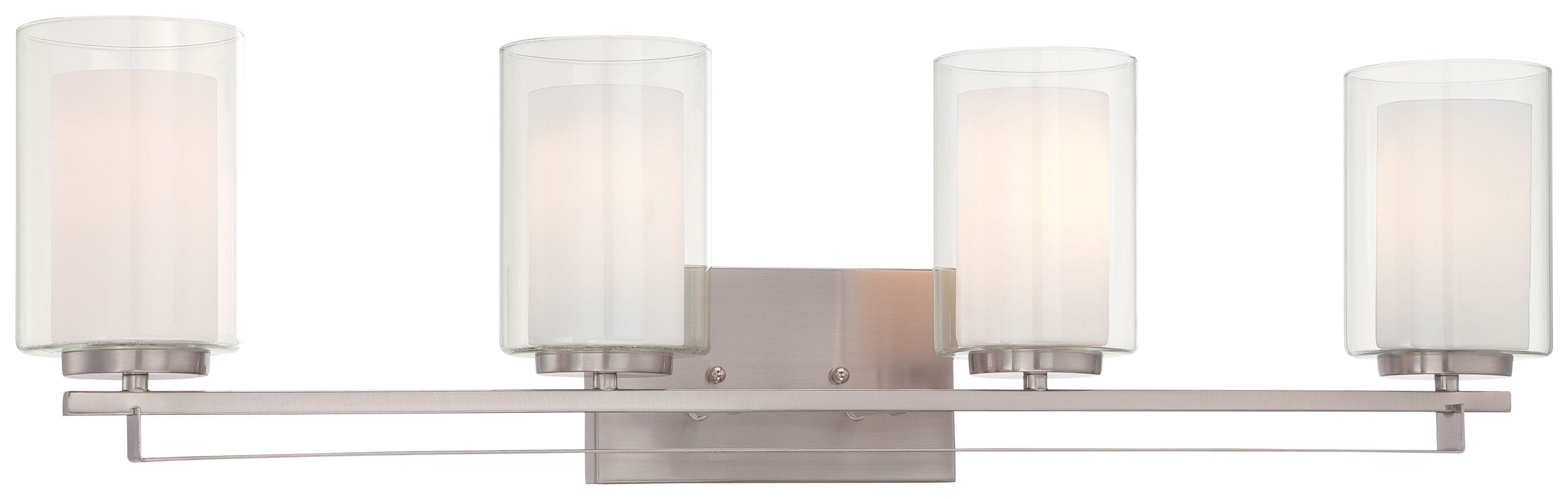 Minka Lavery Parsons Studio 32.5-in 4-Light Brushed Nickel Modern ...