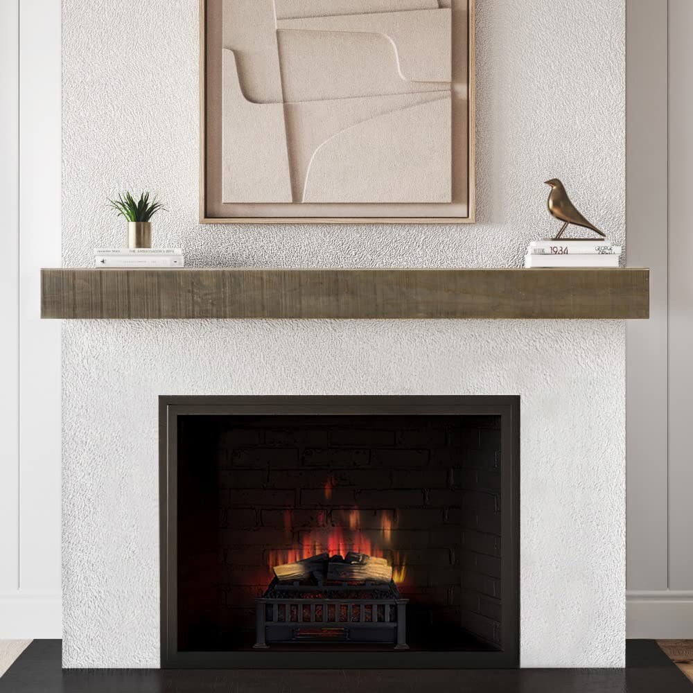 modern stone fireplace mantels