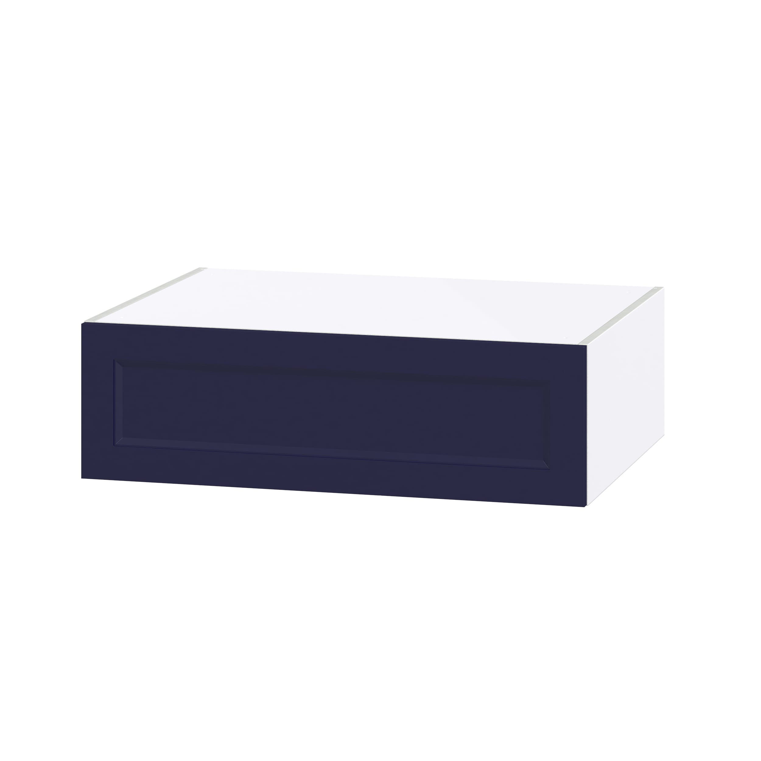 Hugo&Borg Lorette 33-in W x 10-in H x 24-in D Navy Blue Wall Fully Assembled Cabinet (Recessed Panel Shaker Door Style)