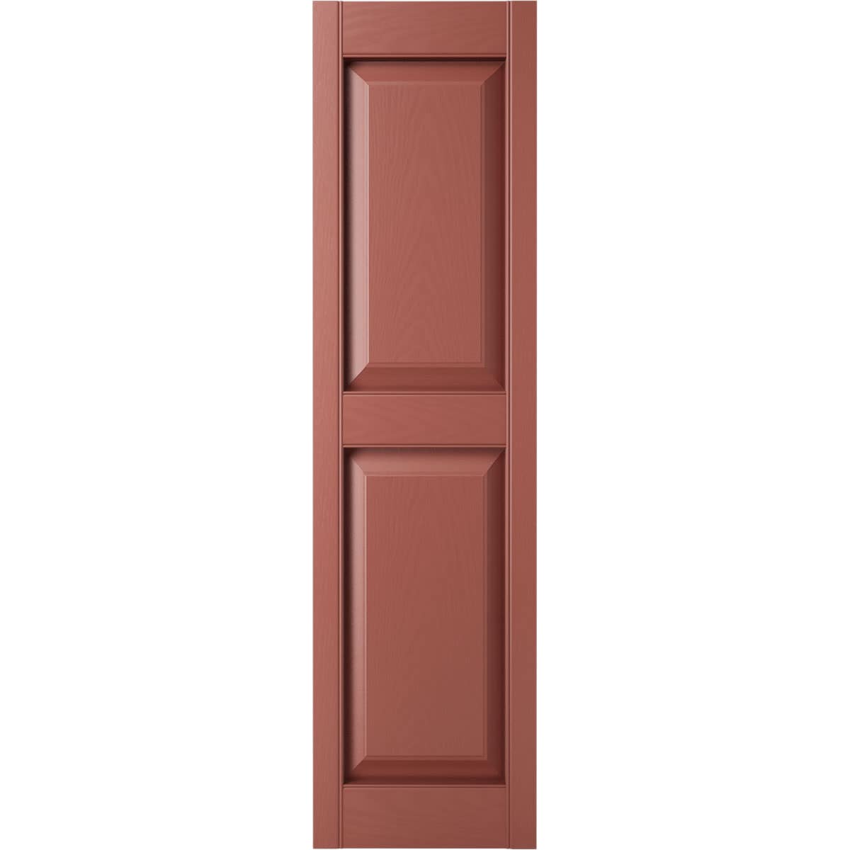Ekena Millwork LP2S12X05900RD 12-in W x 59-in H Burgundy Red Raised panel Exterior Shutters ( 2 -Pack )