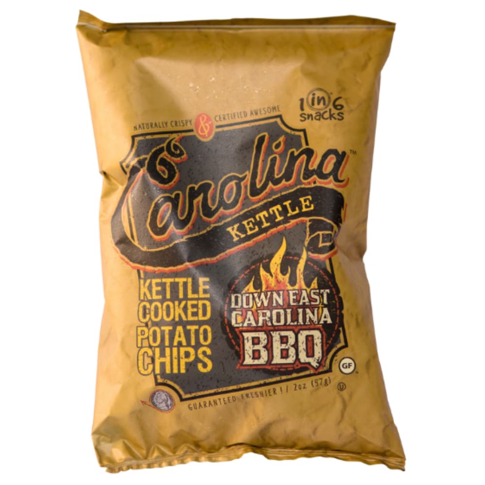 Carolina 1 in 6 Snacks Down East BBQ Potato Chips 2 oz Bagged #10602
