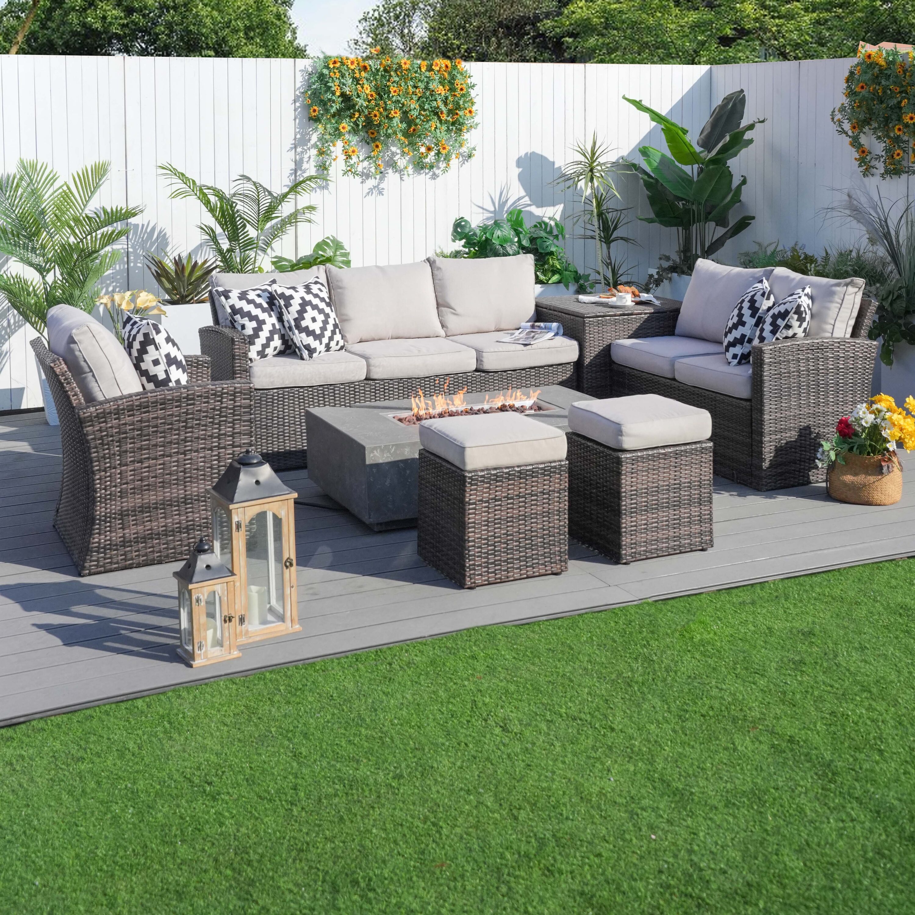 Direct Wicker DWG-1403BBR&24913GR Patio-Conversation-Sets - View #6