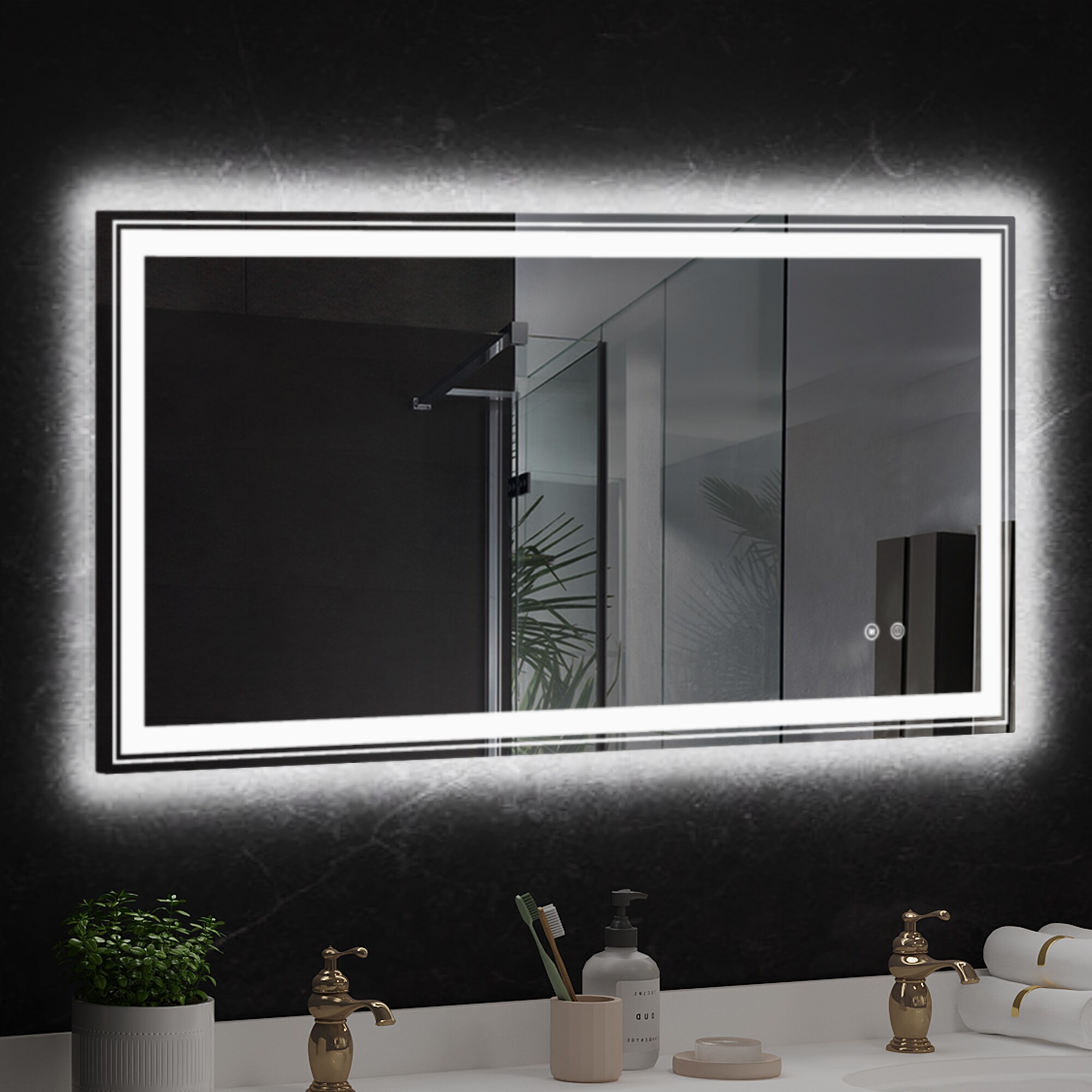 WELLFOR CR-P-10-3W02MB Framed-Bath-Mirrors - View #8