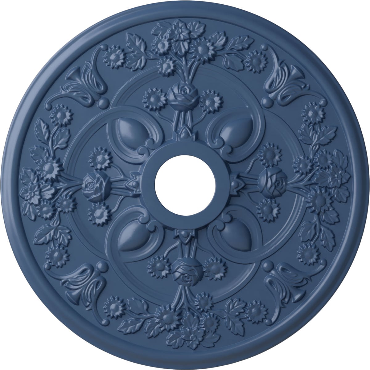 Ekena Millwork CM30ROAMF Rose 30.875-in W x 30.875-in L Painted Americana Polyurethane Whole Ceiling Medallion