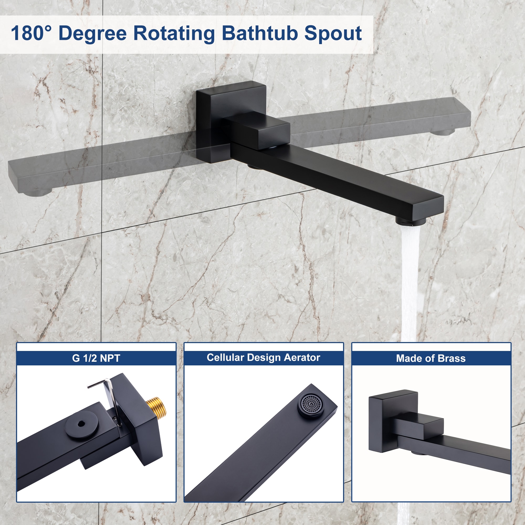 Clihome CL-030ORB-SL Showerhead-Bar-Panels - View #8