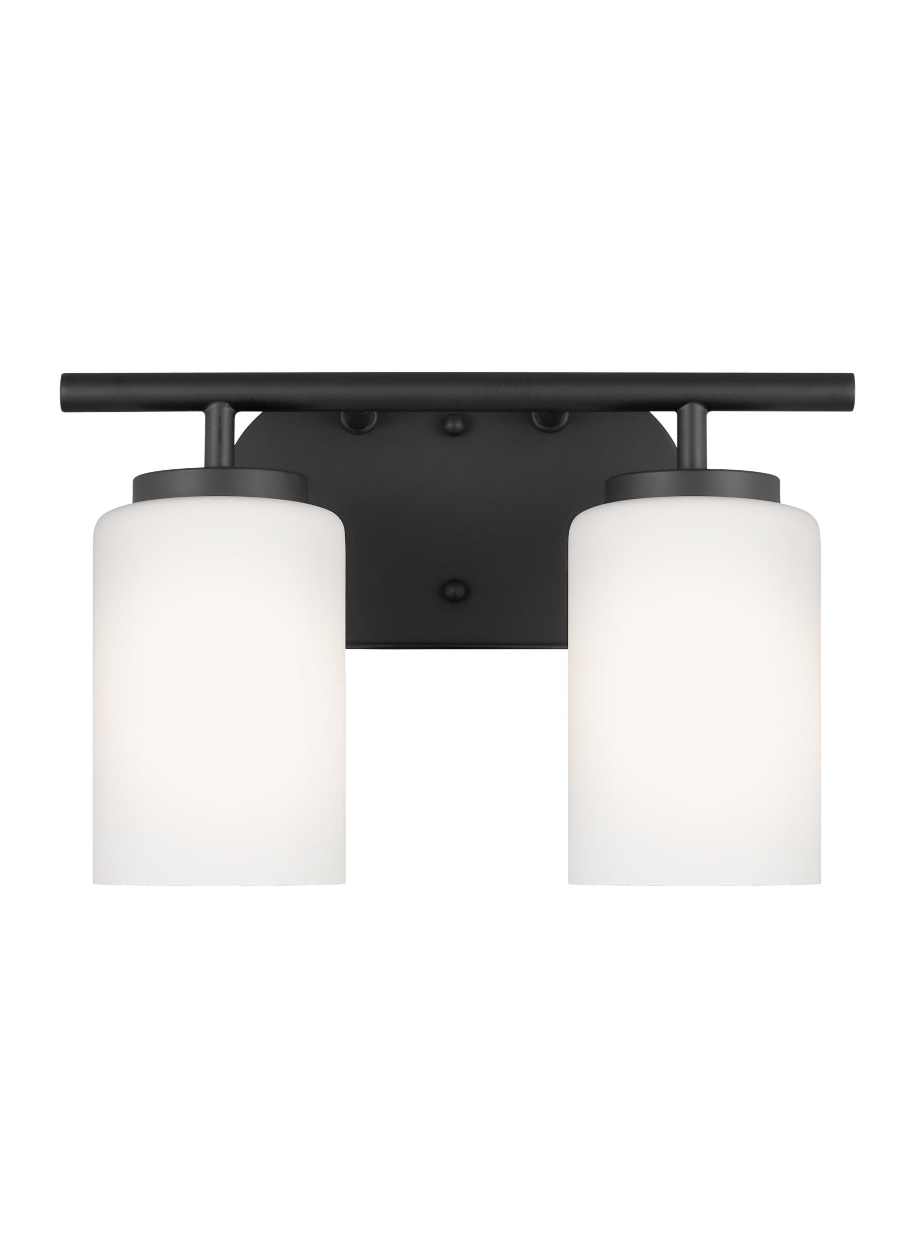 Generation Lighting 41161EN3-112 Oslo 12.5-in 2 -Light Black Modern/contemporary Vanity light