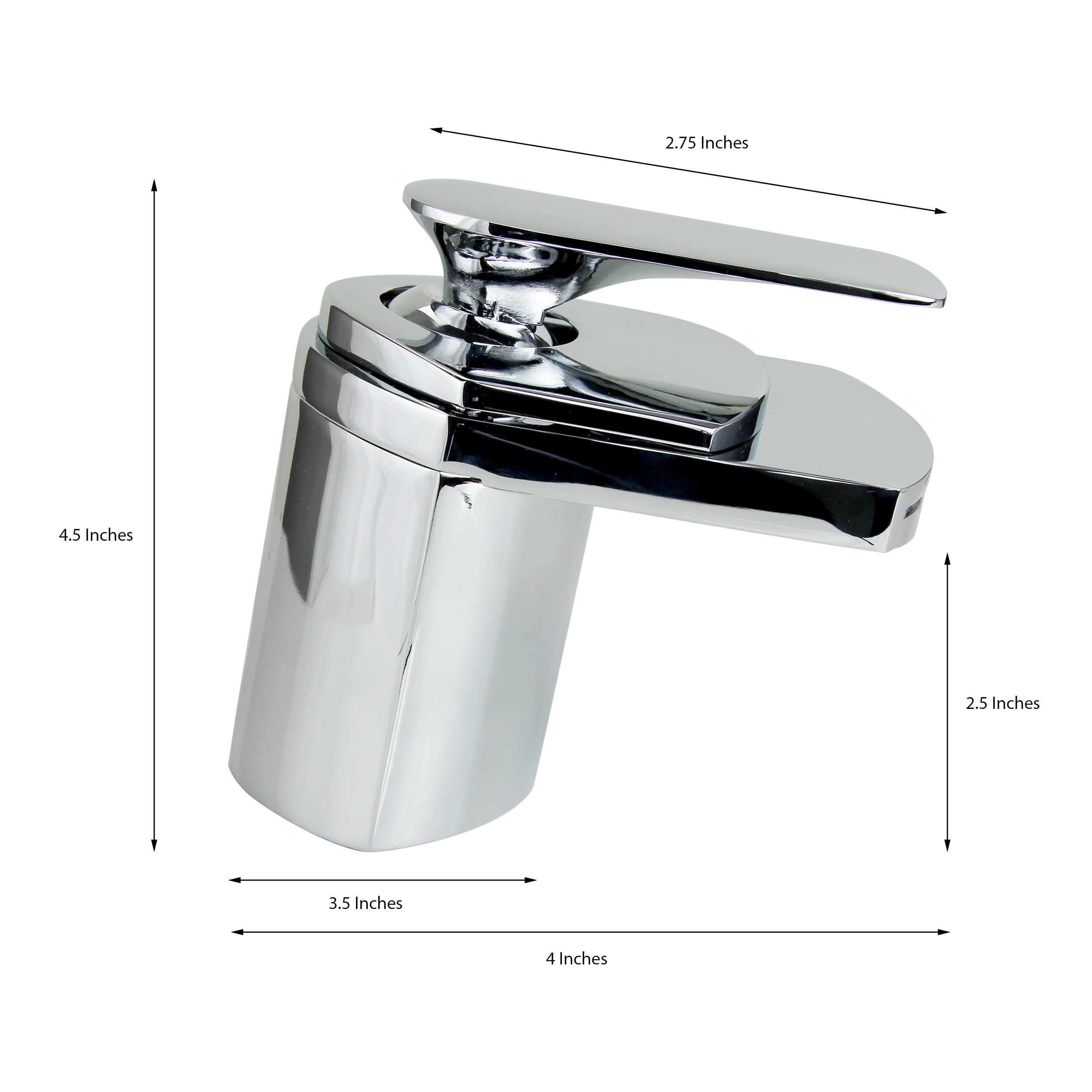 Elegant Waterfall Bathroom Faucet in Polished Chrome