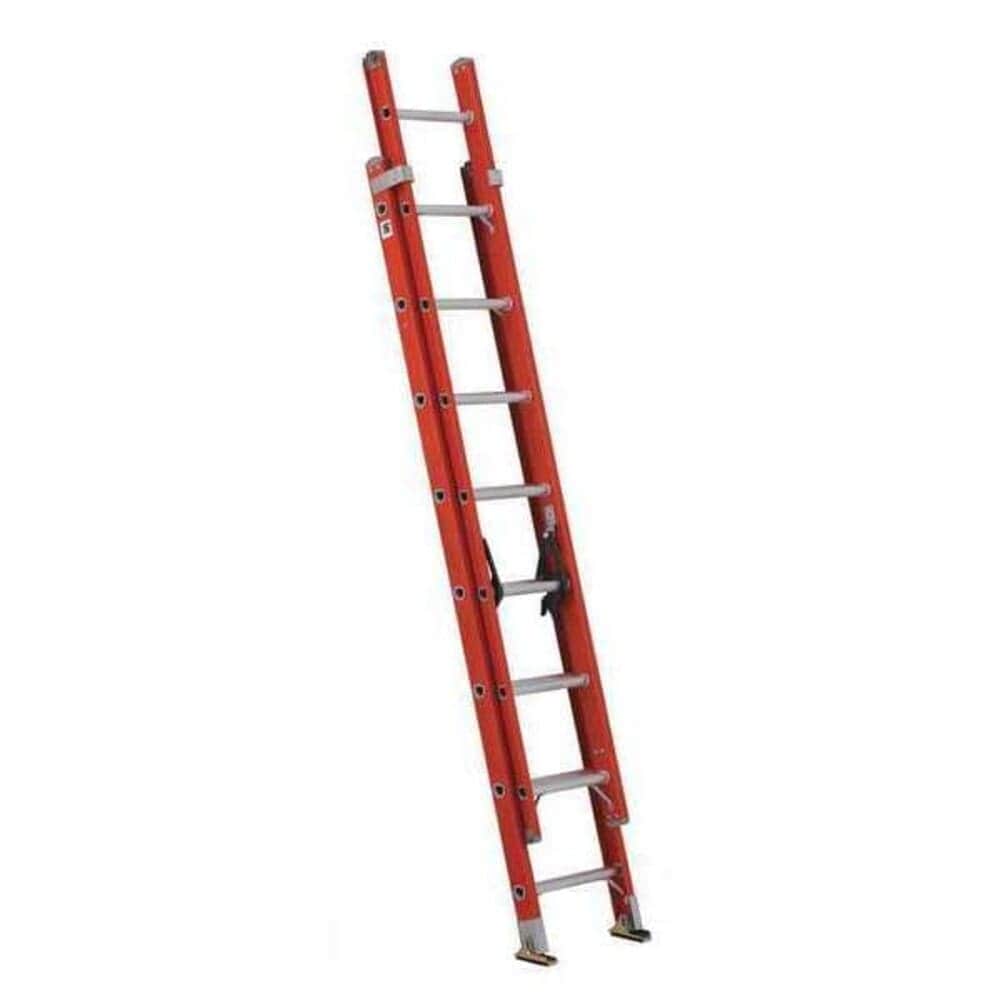 Louisville  16 ft Fiberglass Extension Ladder 300 lb Load Capacity FE3216