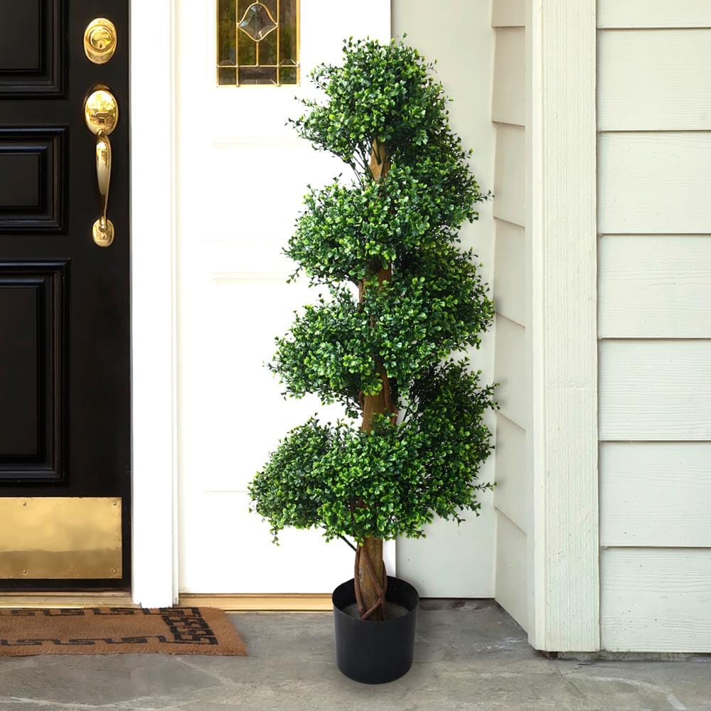 Nature Spring 941547SJQ 48-in Green Indoor/Outdoor Floor Boxwood Artificial tree