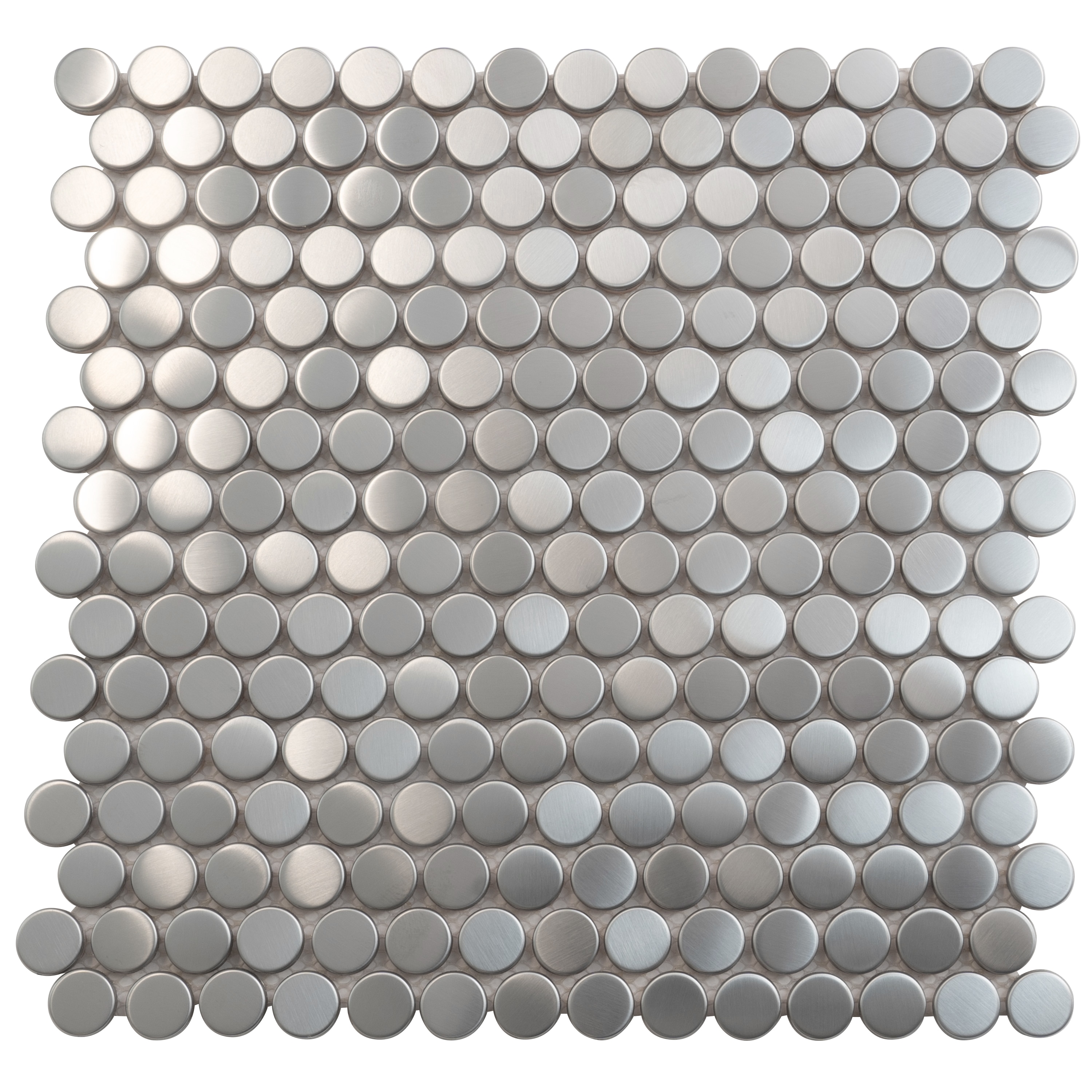 Apollo Tile APLMM9924EC31 Metal 11-in x 11-in Polished Metal Patterned Mosaic Floor and Wall Tile ( 4.75-sq ft Carton )