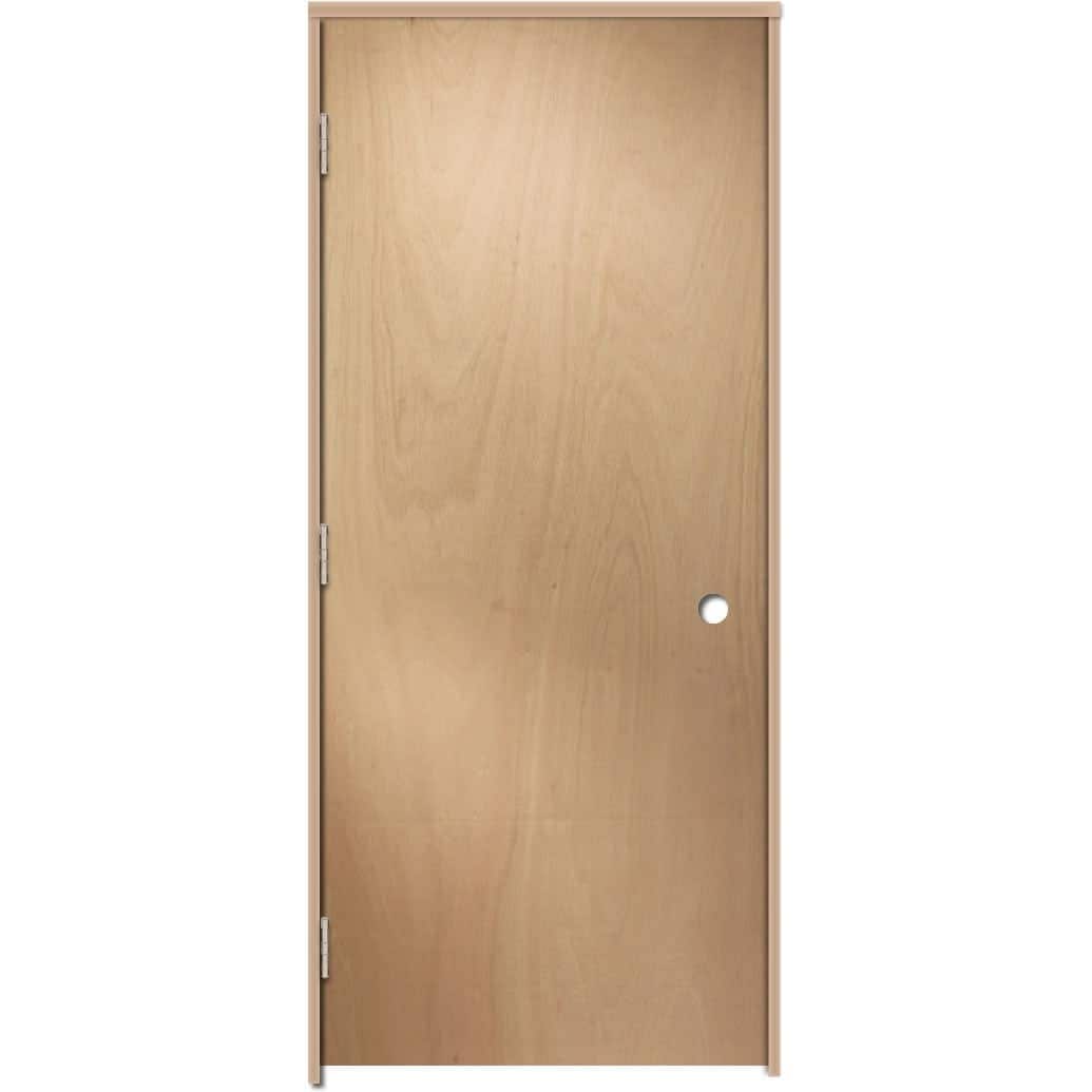 RELIABILT LO687818 24-in x 80-in Unfinished Hollow core Flush Right hand Smooth Unfinished Lauan Wood Flat Jamb Single Prehung Interior Door