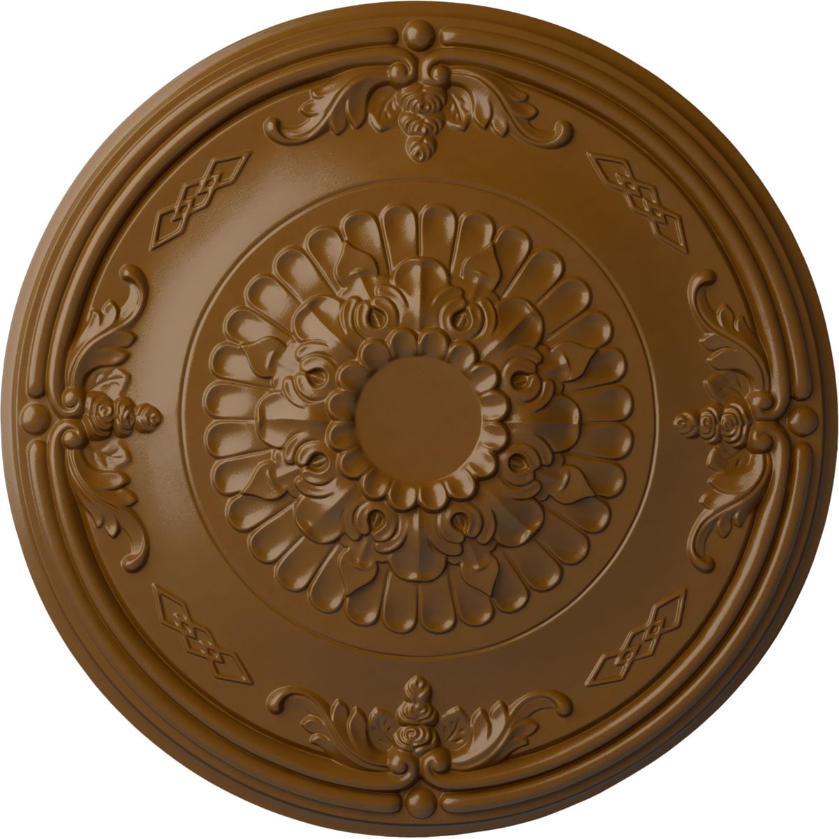Ekena Millwork CM27ATSTF Athens 26.25-in W x 26.25-in L Painted Smokey Topaz Polyurethane Whole Ceiling Medallion