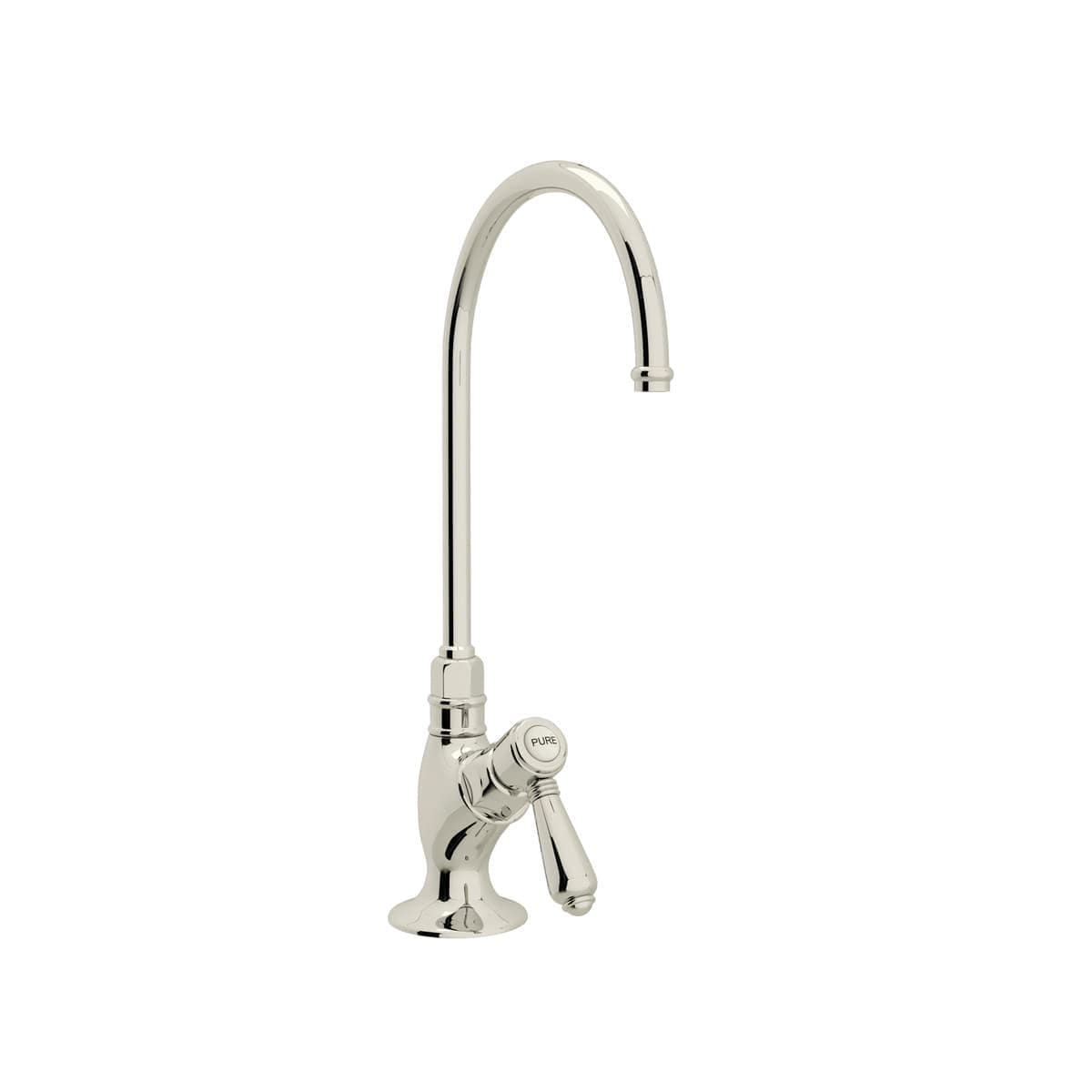 Rohl A1635LMPN-2 San Julio C-Spout Filter Faucet - Polished Nickel With Metal Lever Handle