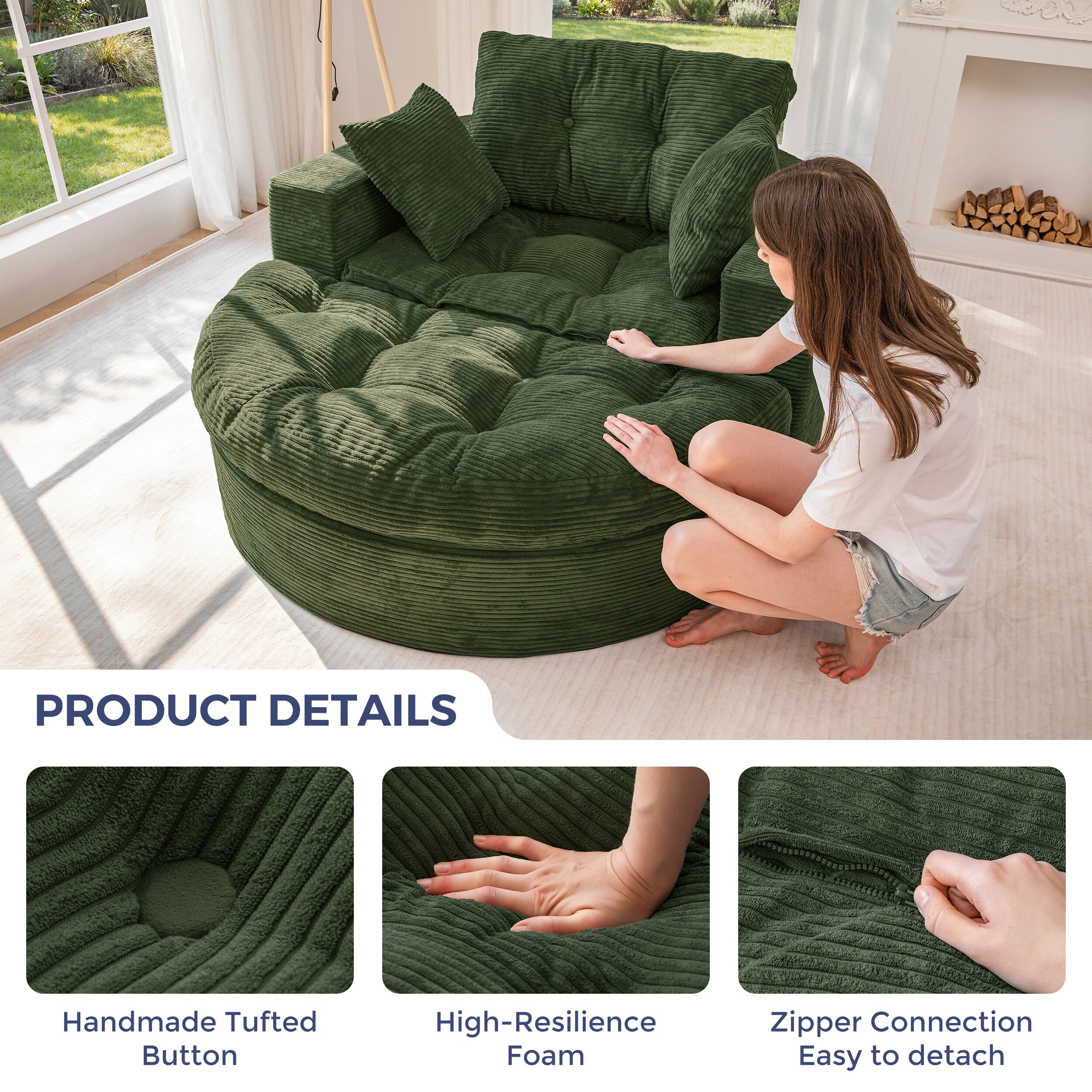 MAXYOYO M1-A121-GREEN+104 Sofas-Loveseats - View #6