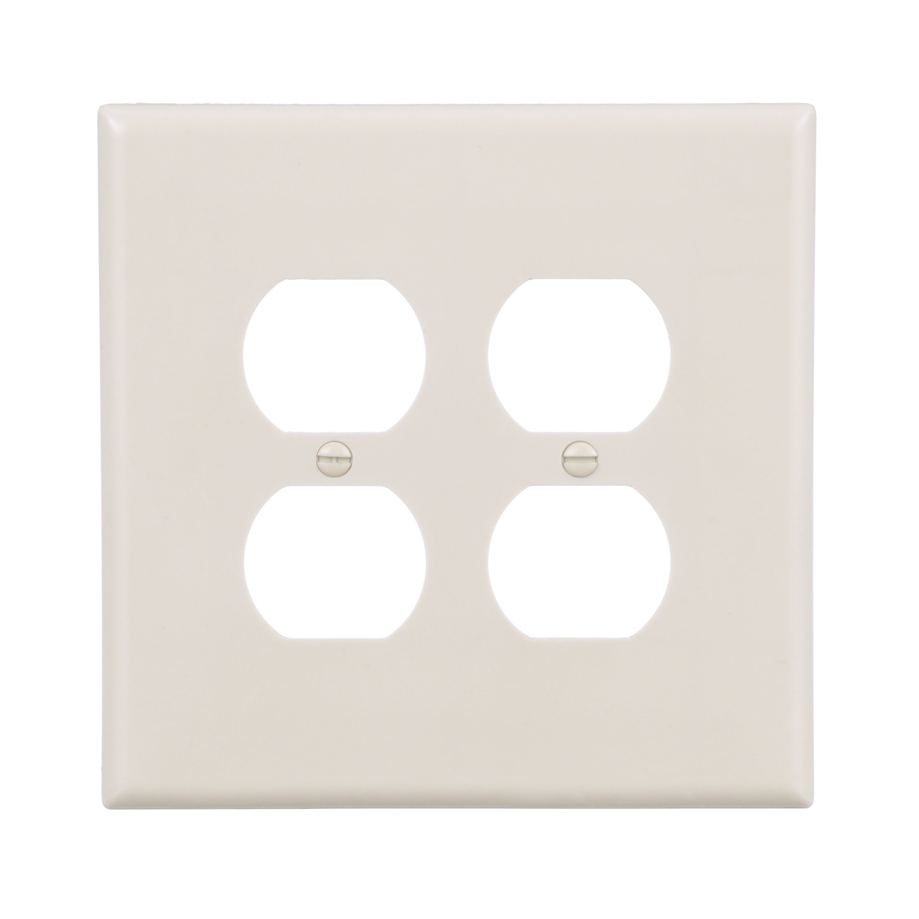 Eaton 2750LA-F-LW 2 -Gang Jumbo Size Light almond Thermoplastic Indoor Duplex Wall Plate