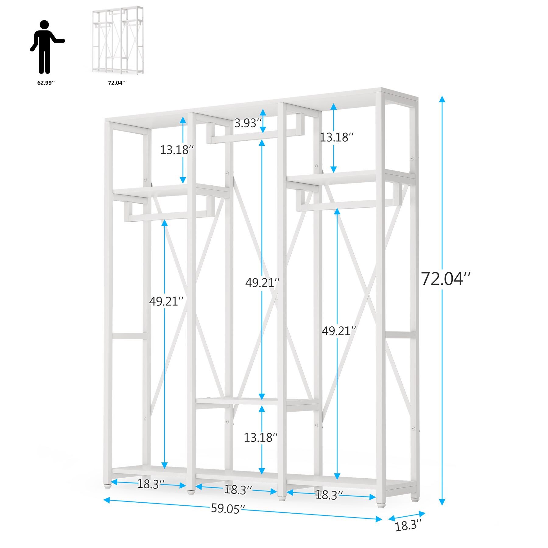 Tribesigns HOGA-CJ158 Wood-Closet-Kits - View #12