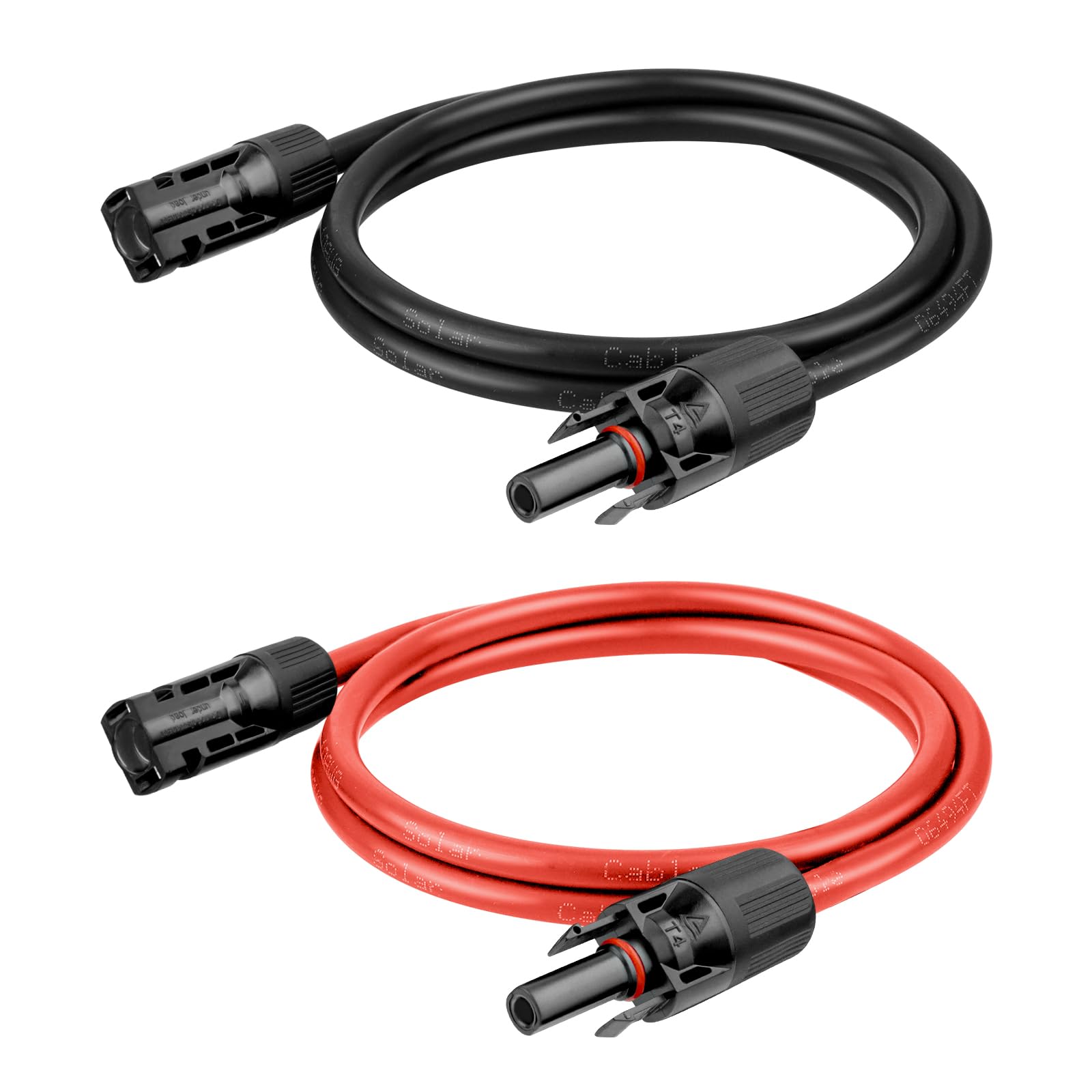 Etokfoks 10AWG solar extension cable one ft black and one ft red tinned copper male to female wires for panel RV and boat connections #LETJMSWNZ
