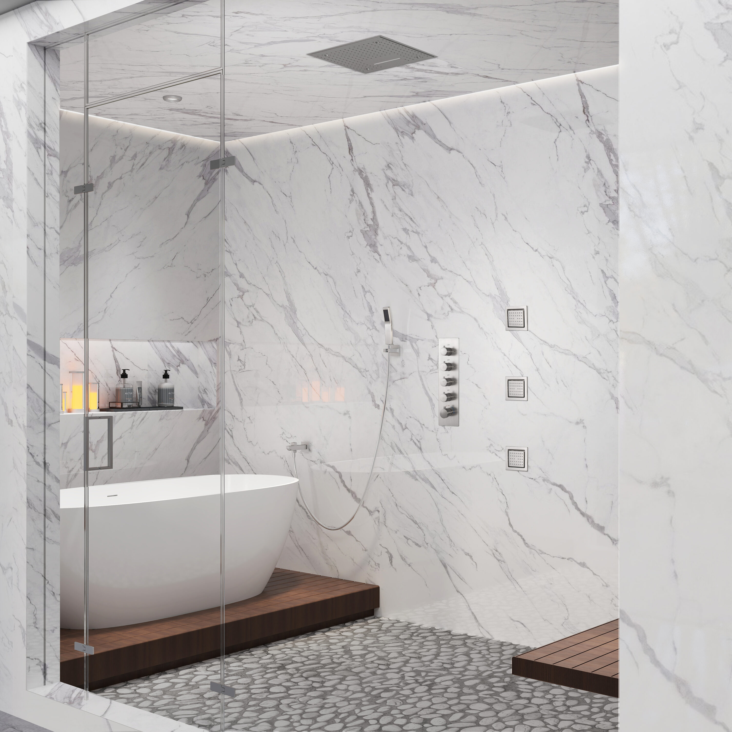 CASAINC WE-SS11MB Showerhead-Bar-Panels - View #3