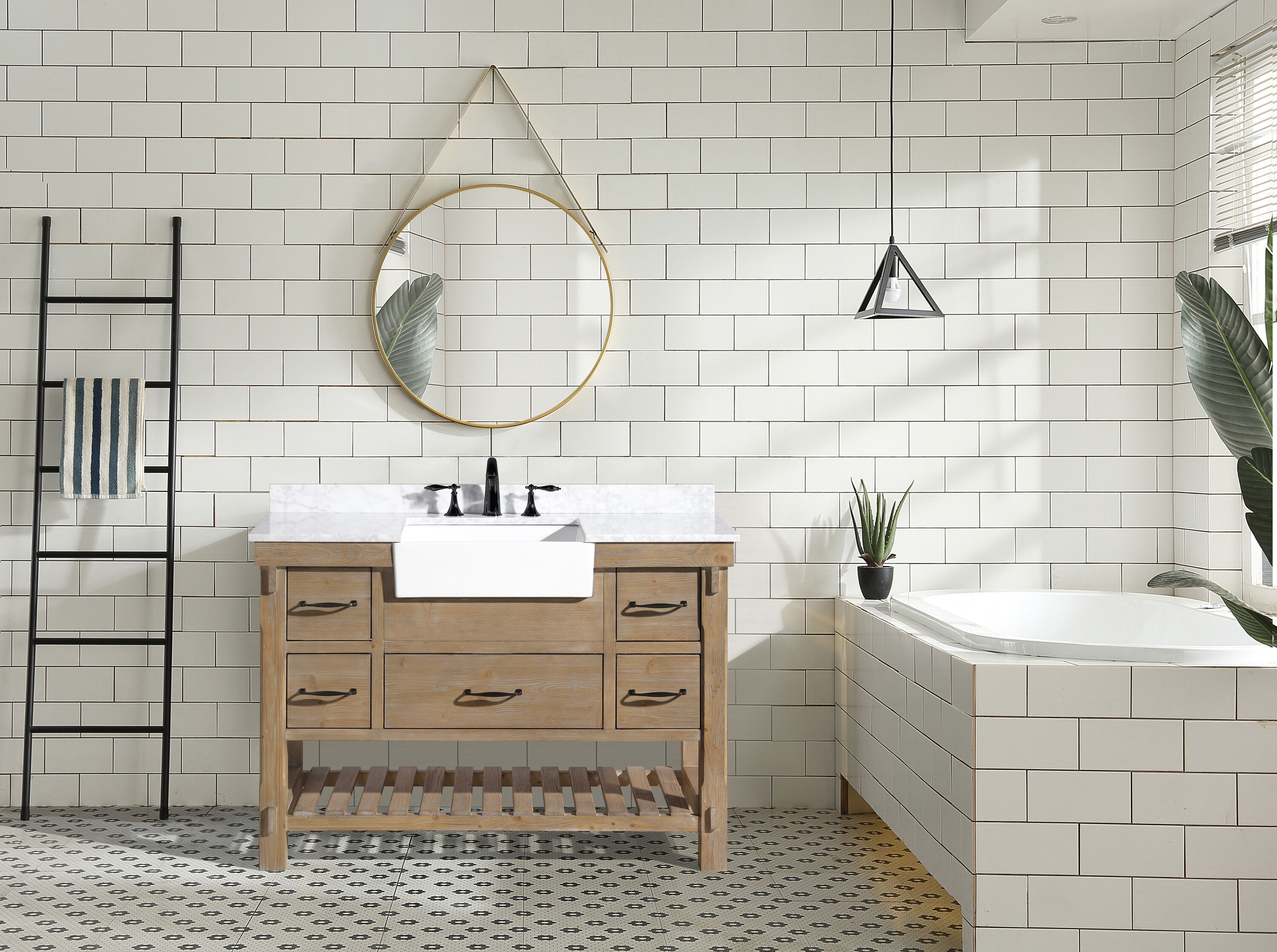 Ari Kitchen & Bath AKB-MARINA-48-WEATH Bath-Vanity-Combo - View #5