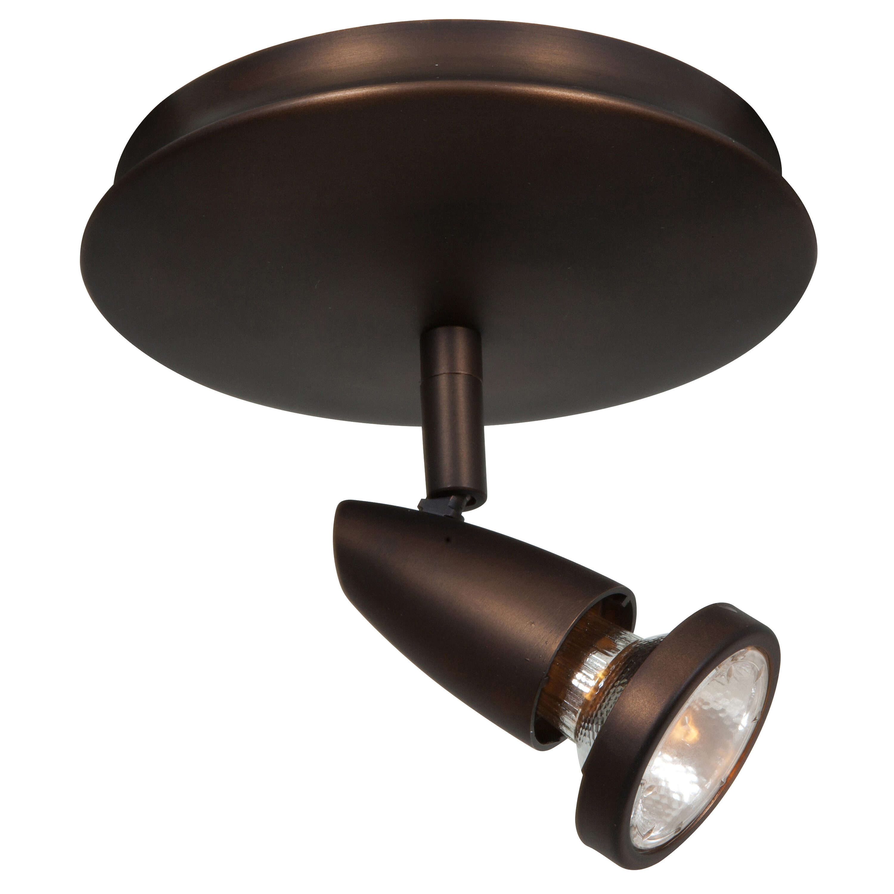 Access Lighting 52220-BRZ Mirage 1 -Light 6-in Gloss Bronze Flush Mount Light