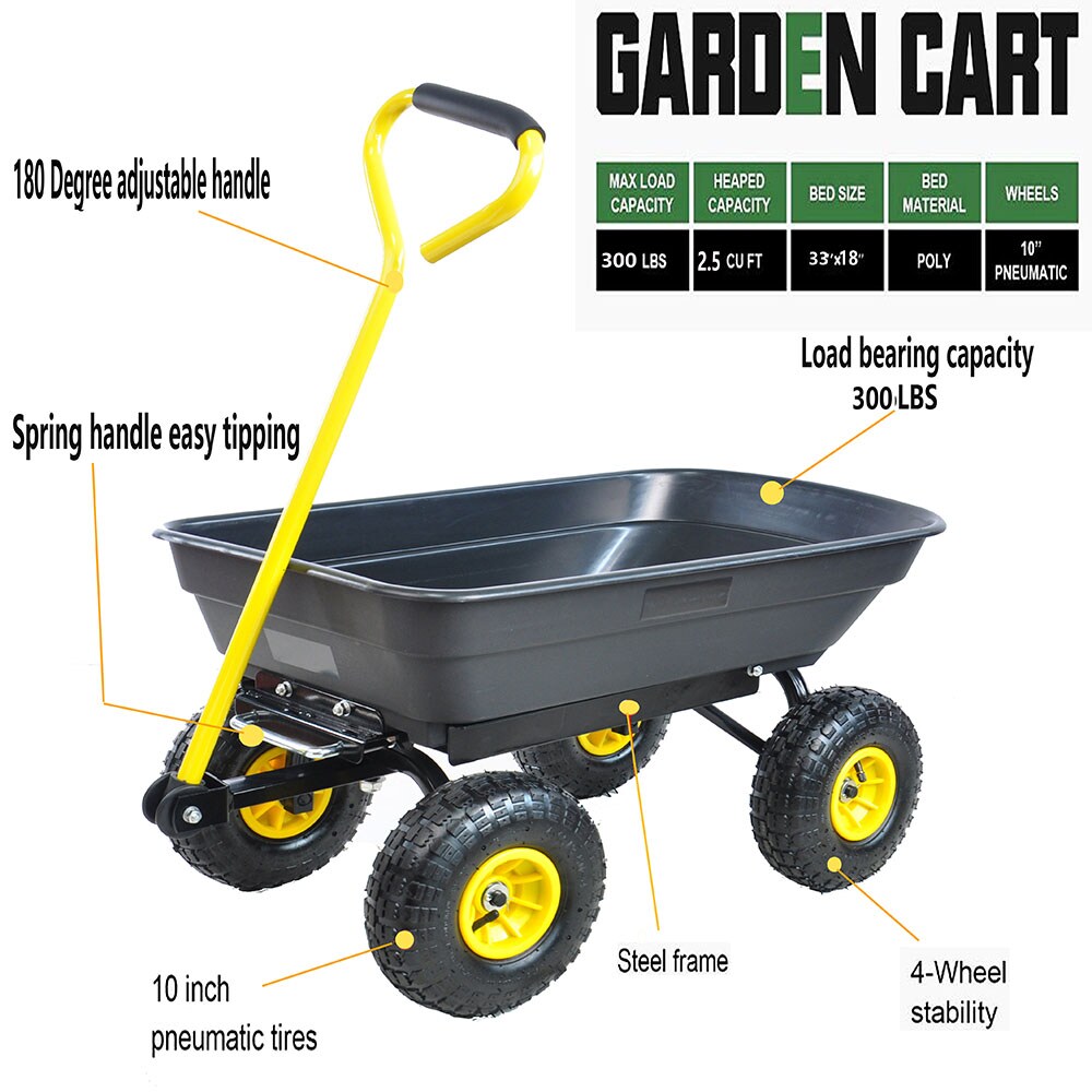 Runesay 2.5-cu ft Steel Yard Cart at Lowes.com