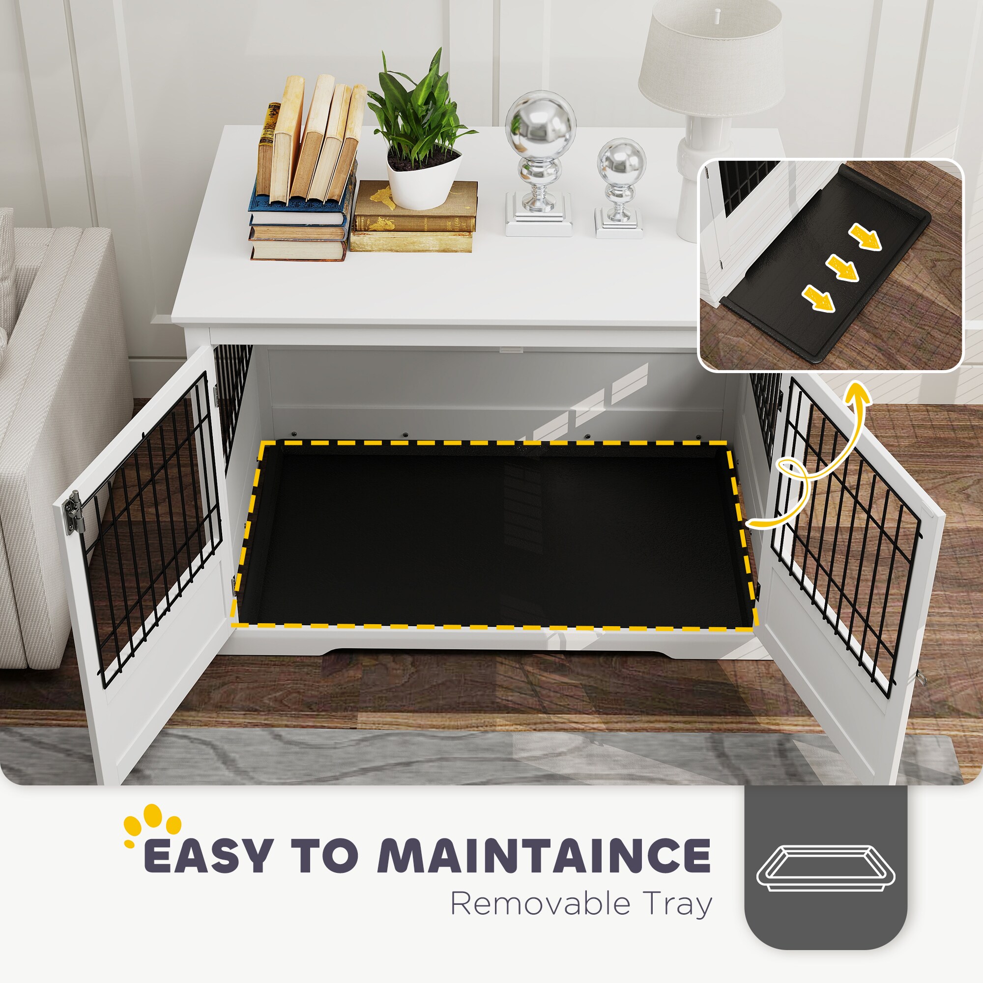 PawHut D02-203V00WT Pet-Crates-Carriers - View #9