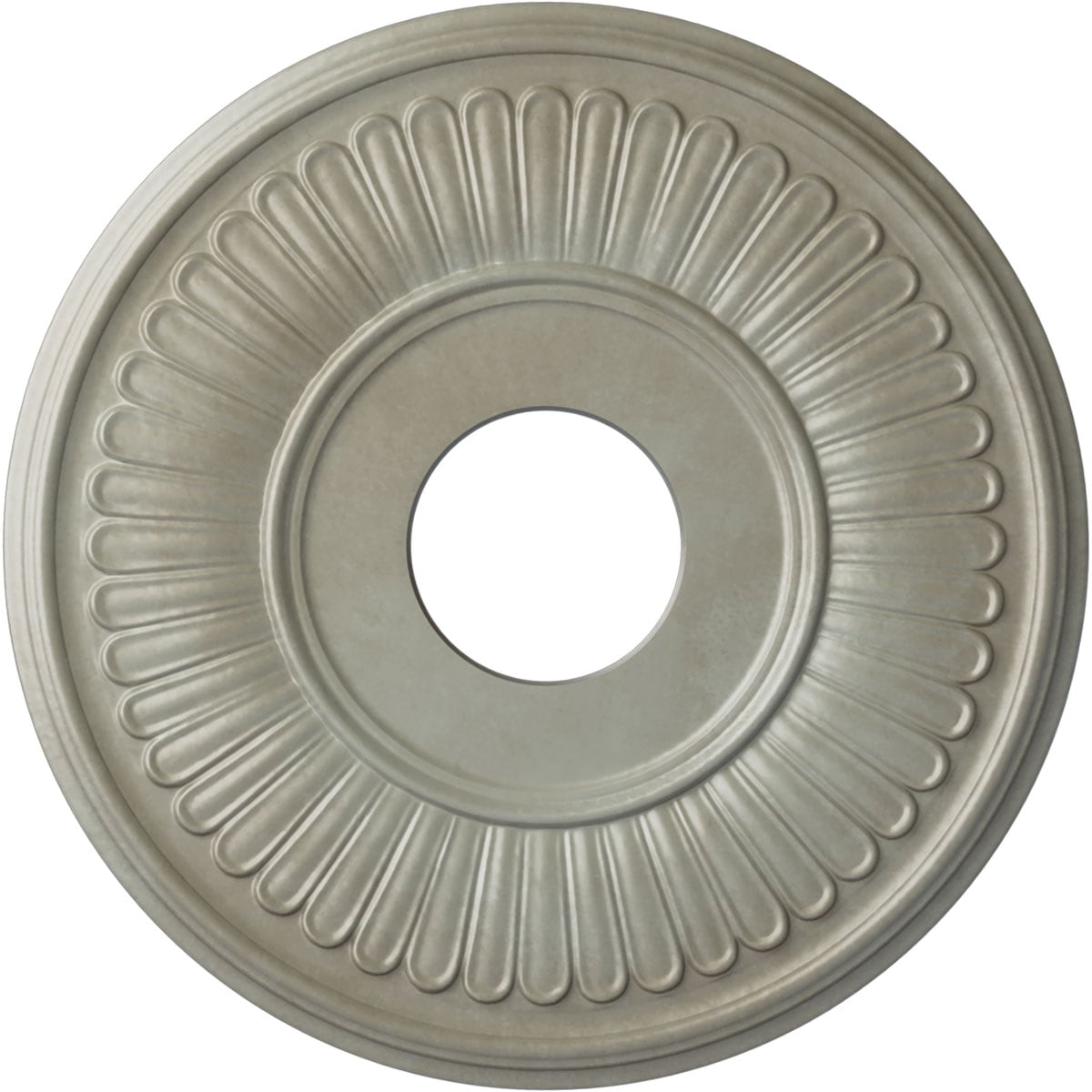 Ekena Millwork CM15BEFLS Berkshire 15.75-in W x 15.75-in L Painted Flash Gold Polyurethane Whole Ceiling Medallion