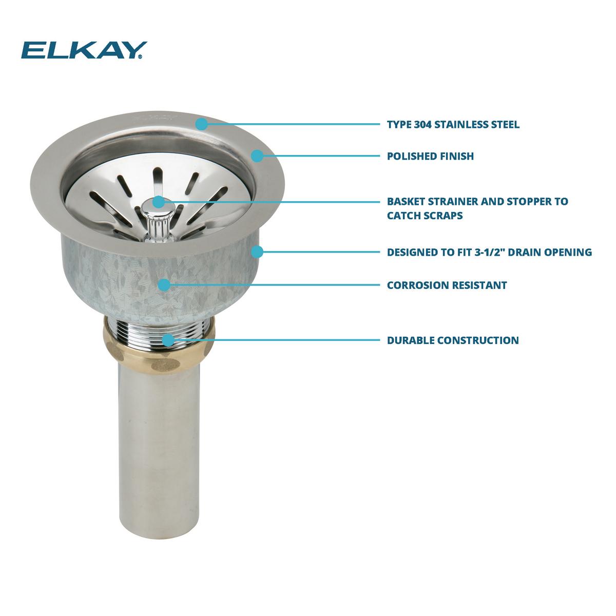 Elkay LK99 Kitchen-Sink-Strainers - View #4