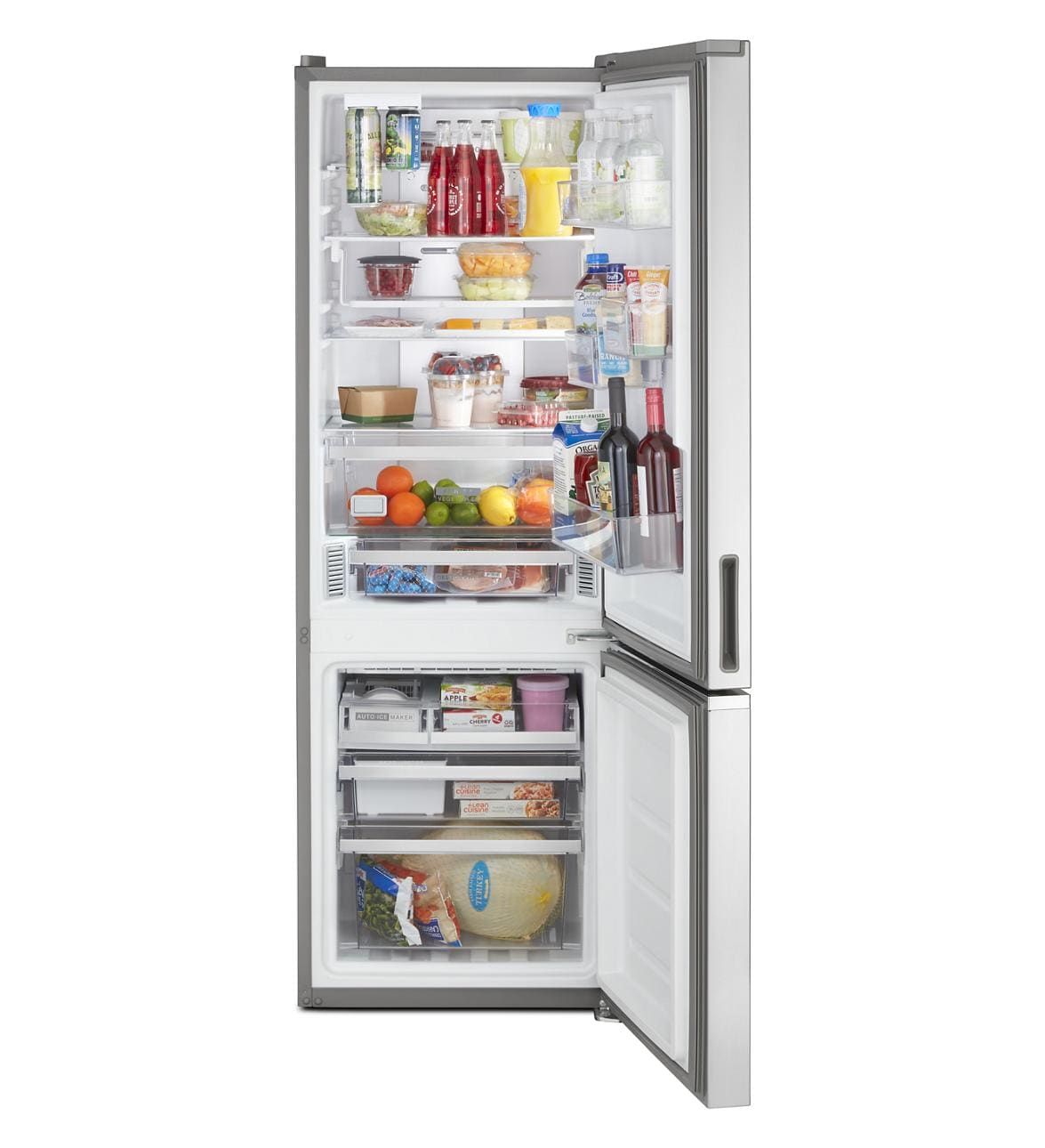 Whirlpool 12.7-cu ft Counter-depth Bottom-Freezer Refrigerator with Ice ...