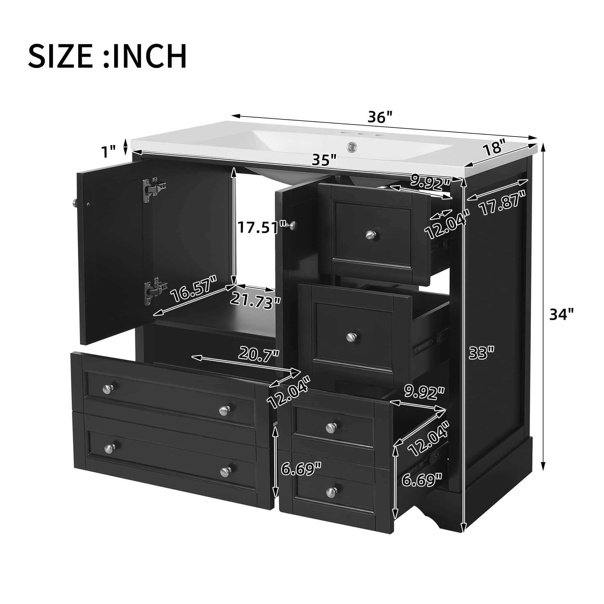 Vynxaria LEXY1351-DJYS-SZT121 Bath-Vanity-Combo - View #8