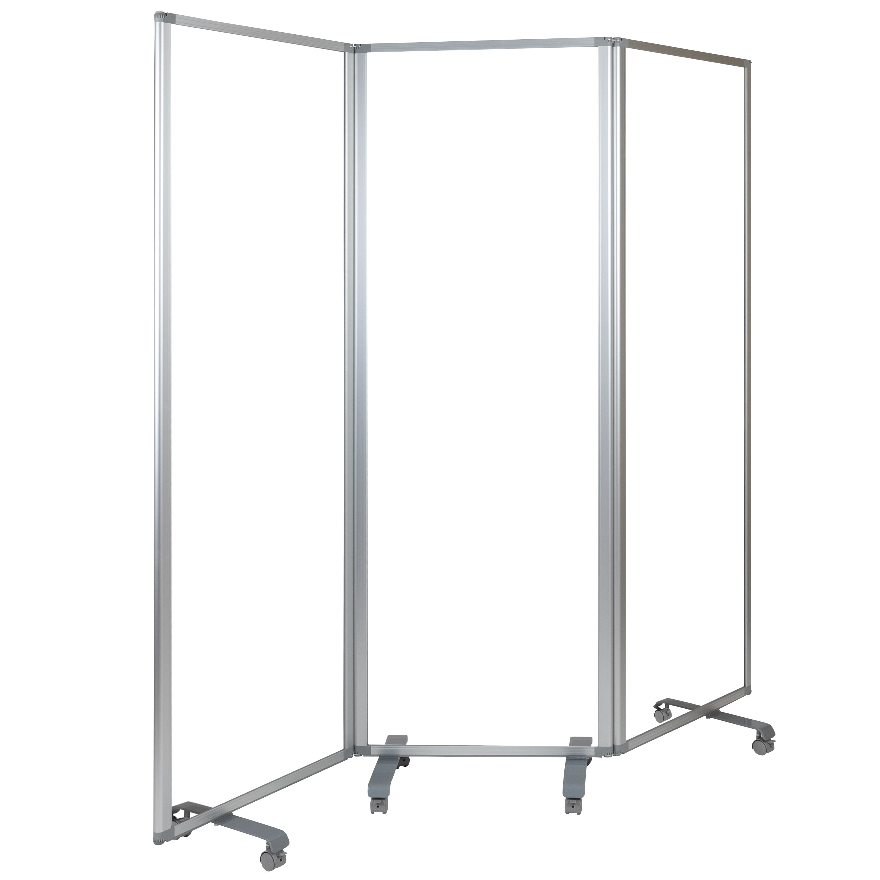 FDP-12793 Clear 3/16 Clear Acrylic Mobile Room Divider with