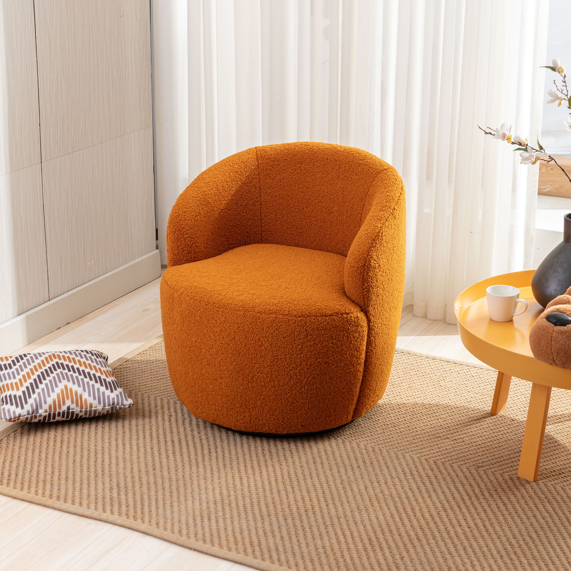 Caramel discount accent chair