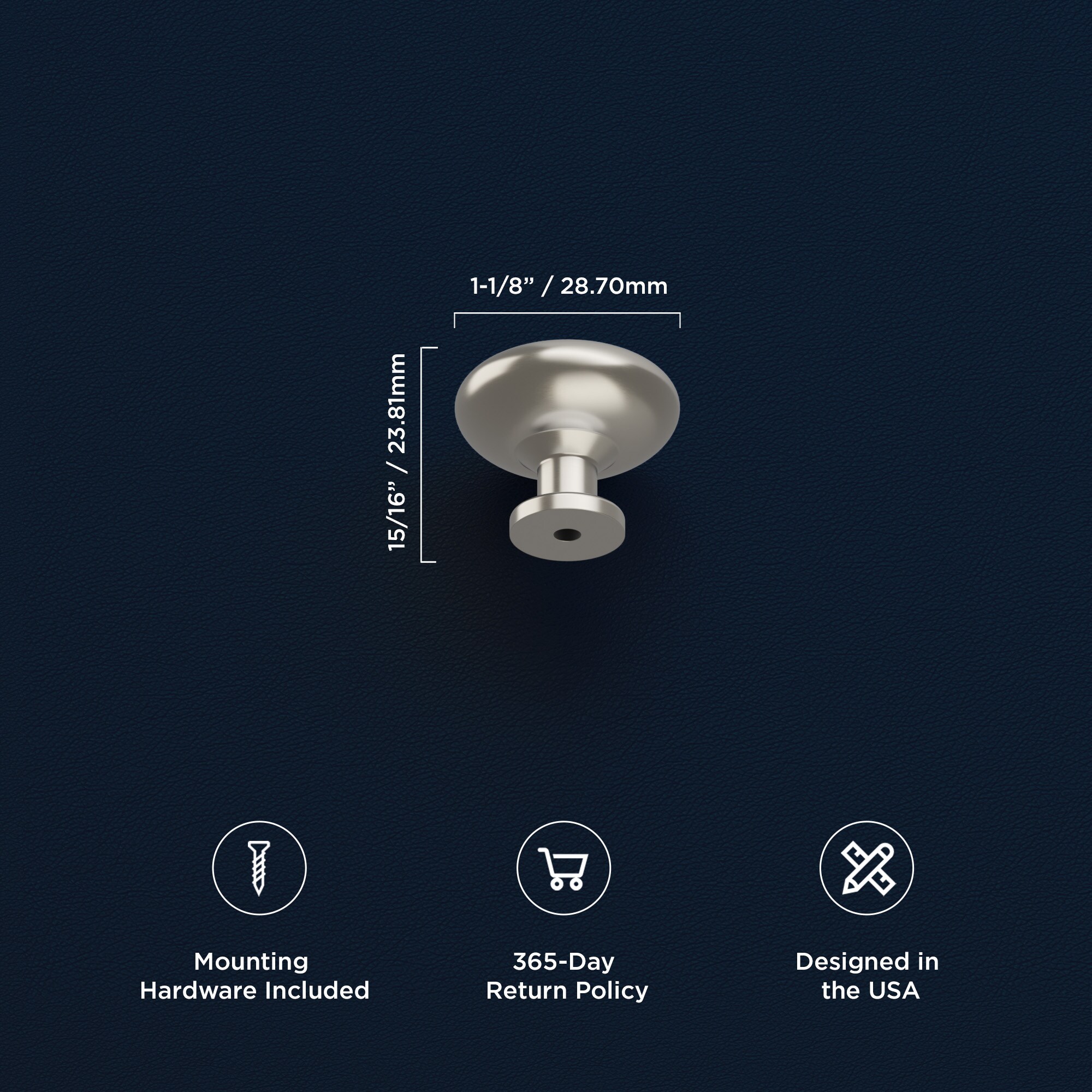 Hickory Hardware R077753SNX10B Cabinet-Knobs - View #4