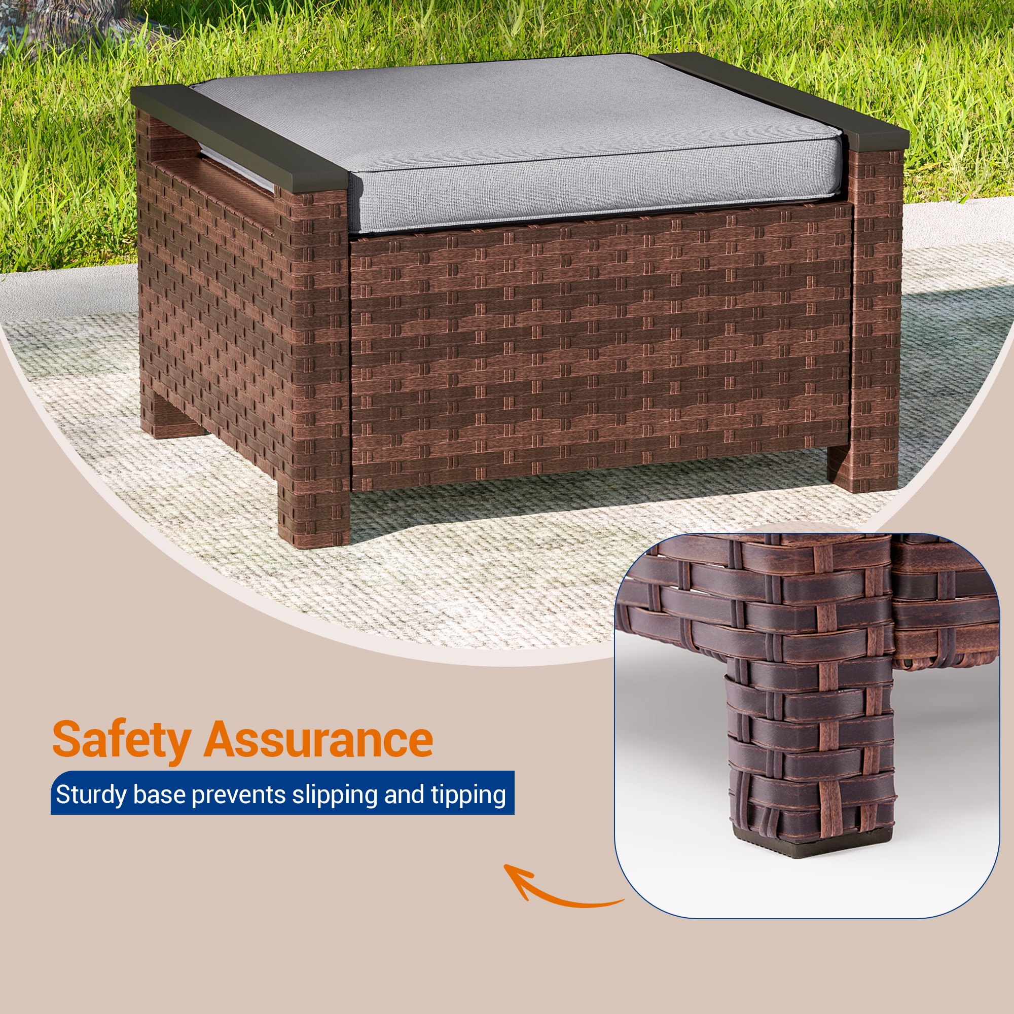 ACEGOSES LW-PS-126BGY Patio-Conversation-Sets - View #4