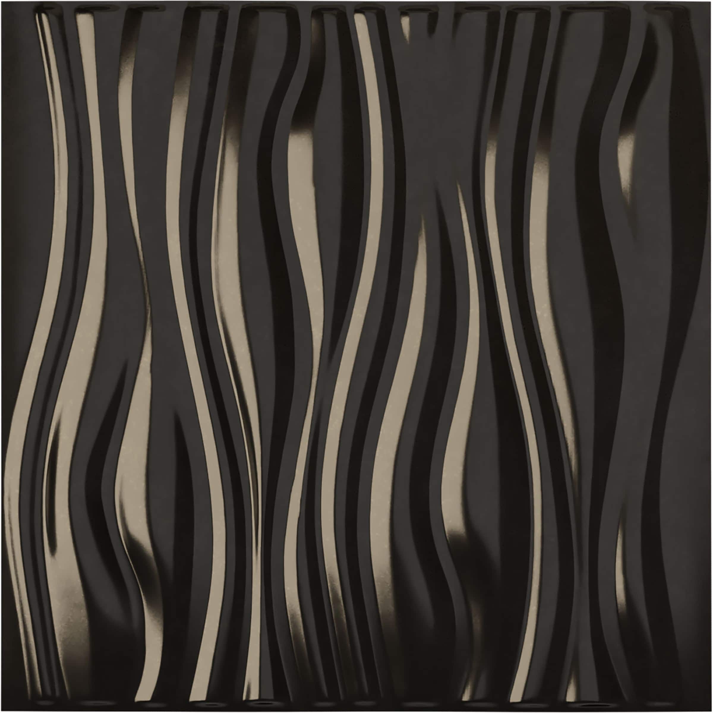 Ekena Millwork WP20X20LEECA 19-5/8-in x 19-5/8-in Embossed Paintable/Stainable Black PVC Abstract Wall Panel ( 2.67-sq ft )