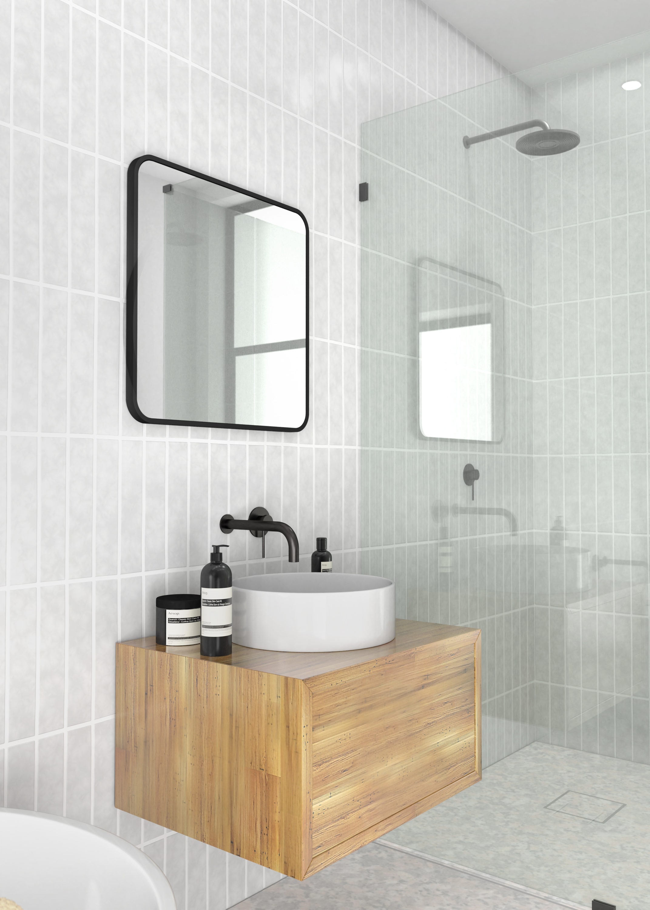 Glass Warehouse MF-SQR-22X22-B Decor-Mirrors - View #3