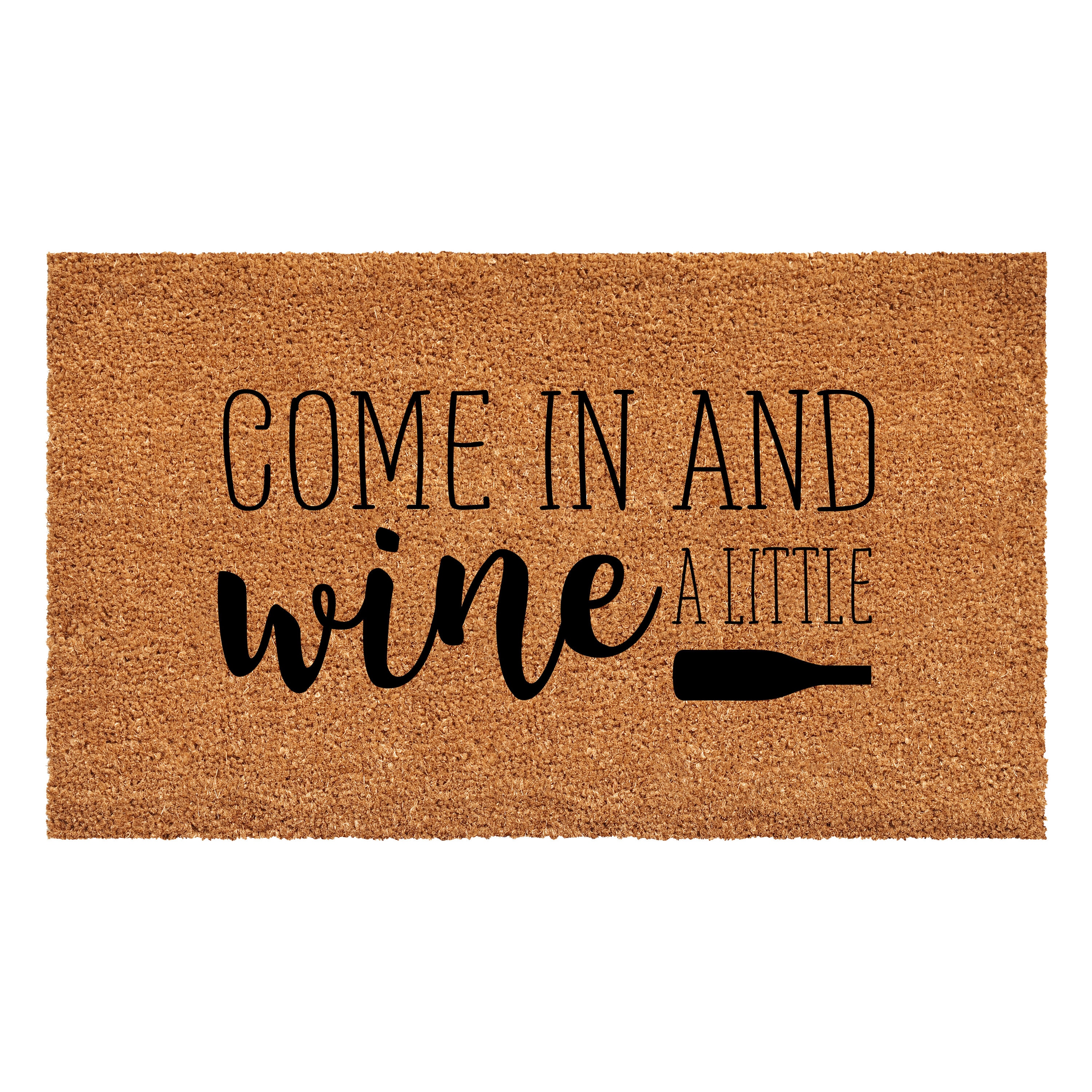 Callowaymills 108272436 2-ft x 3-ft Natural, Black Coir/Vinyl Rectangular Indoor or outdoor Decorative Door mat