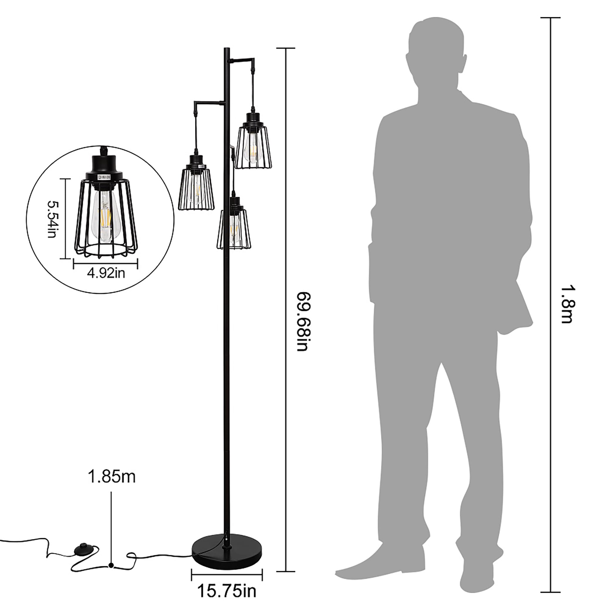 Netin NT-LDD-01BK floorlamps - View #9