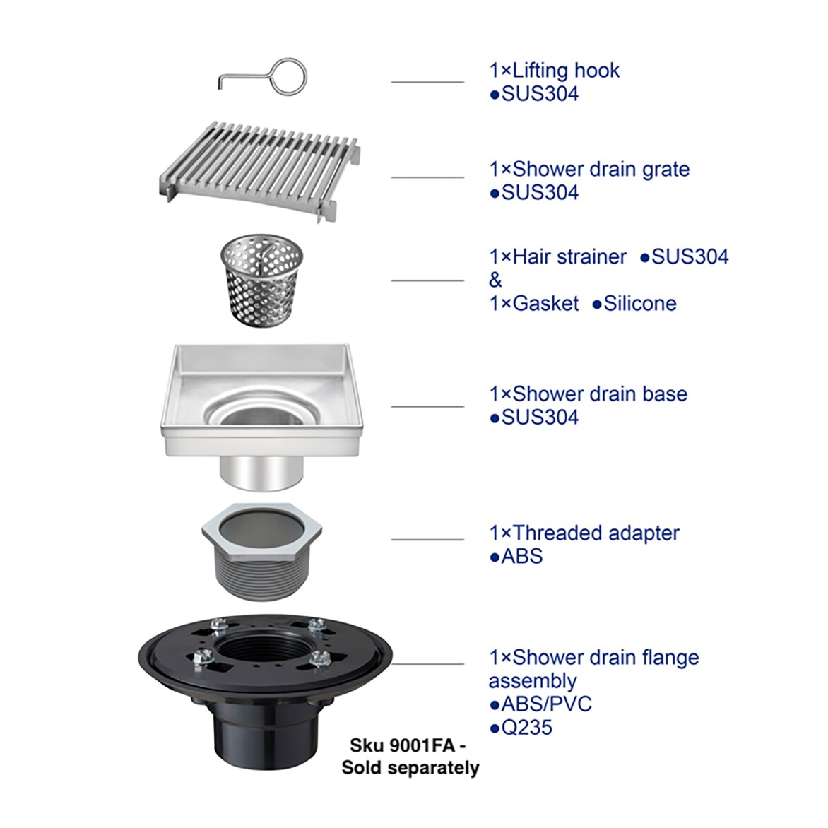 ELEGANTE DRAIN COLLECTION KD01A120-6 Drains-Flanges - View #6