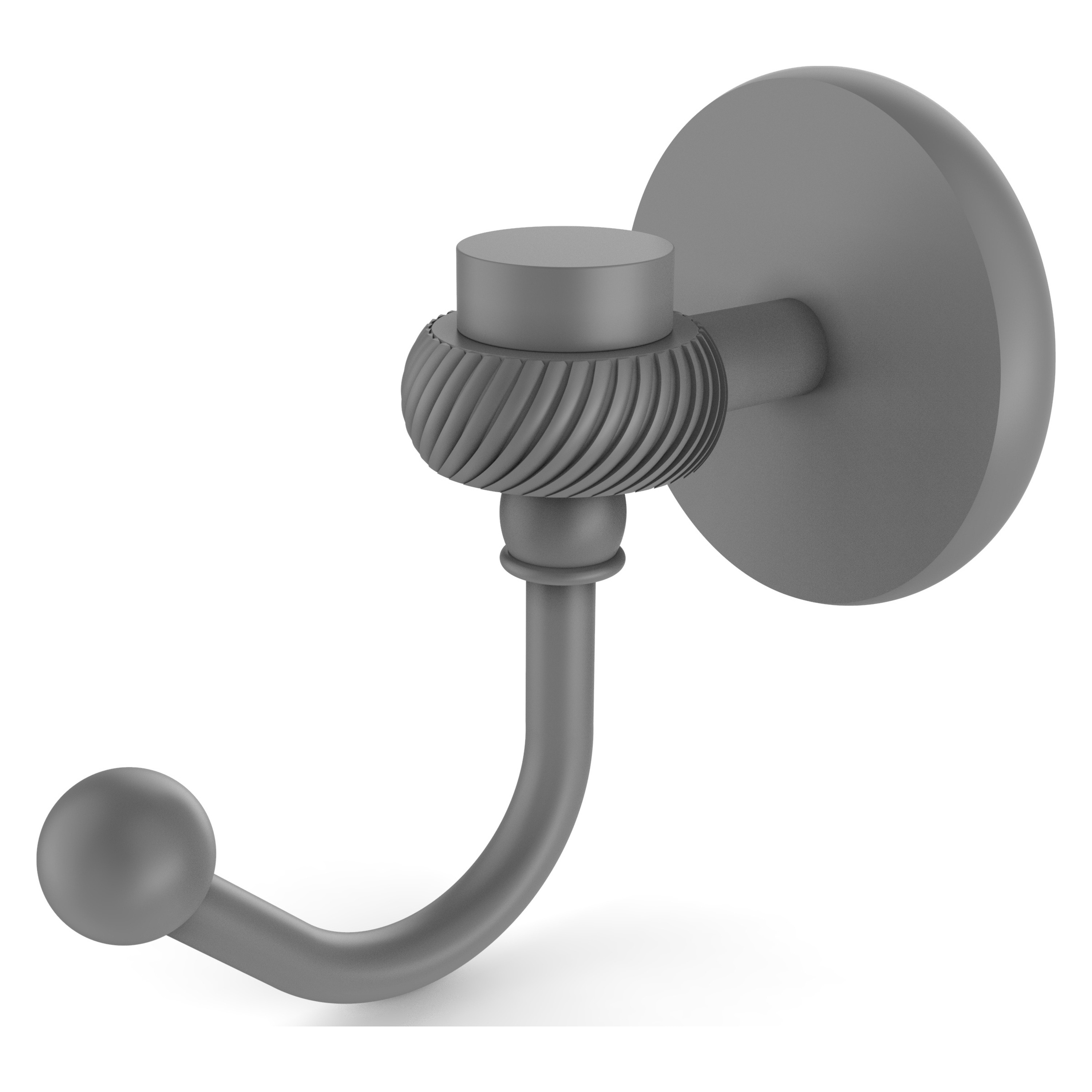 Allied Brass 7120T-GYM Satellite Orbit One Matte Gray Single -Hook Wall mount Towel Hook
