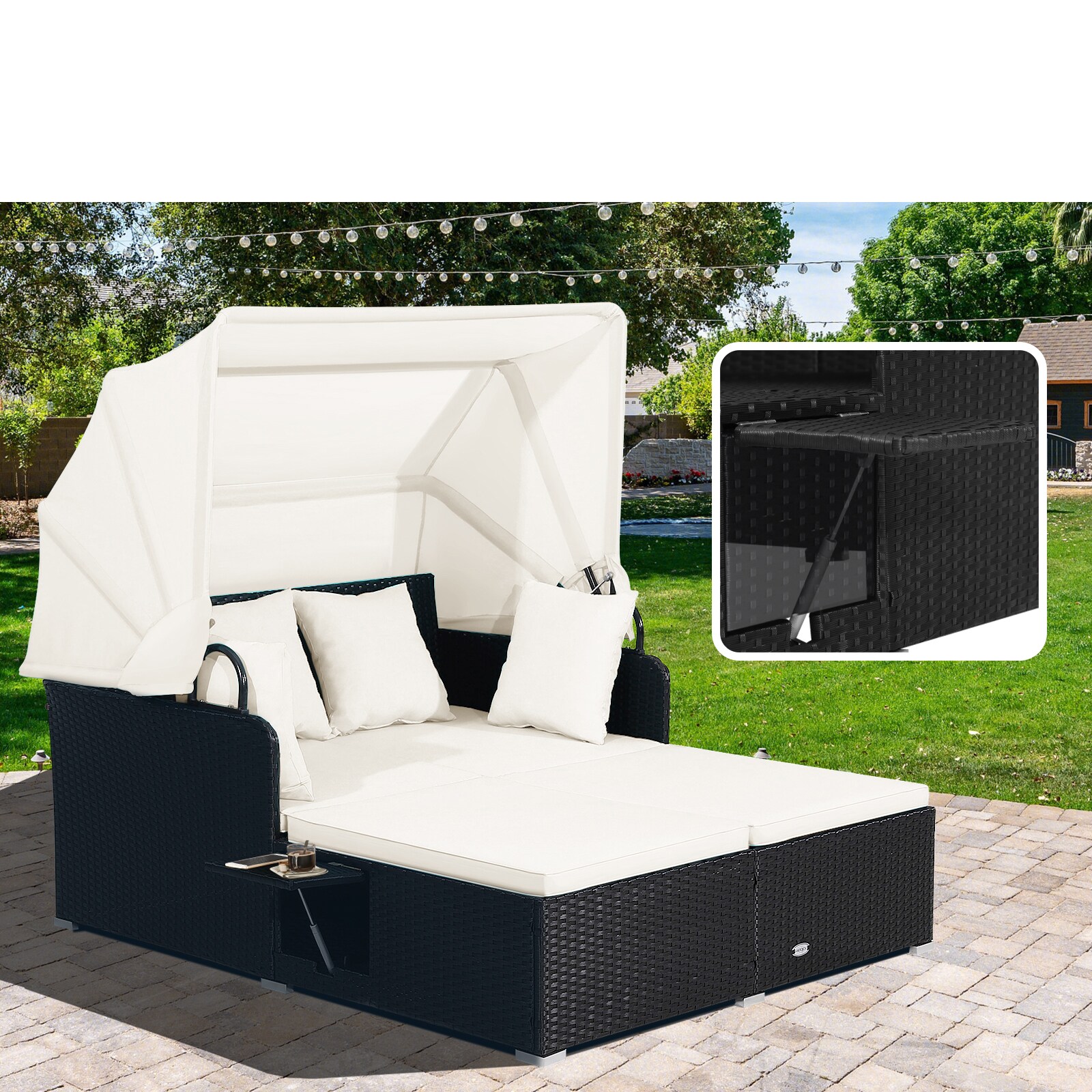 Goplus HW70628WH Patio-Sofas-Daybeds - View #4