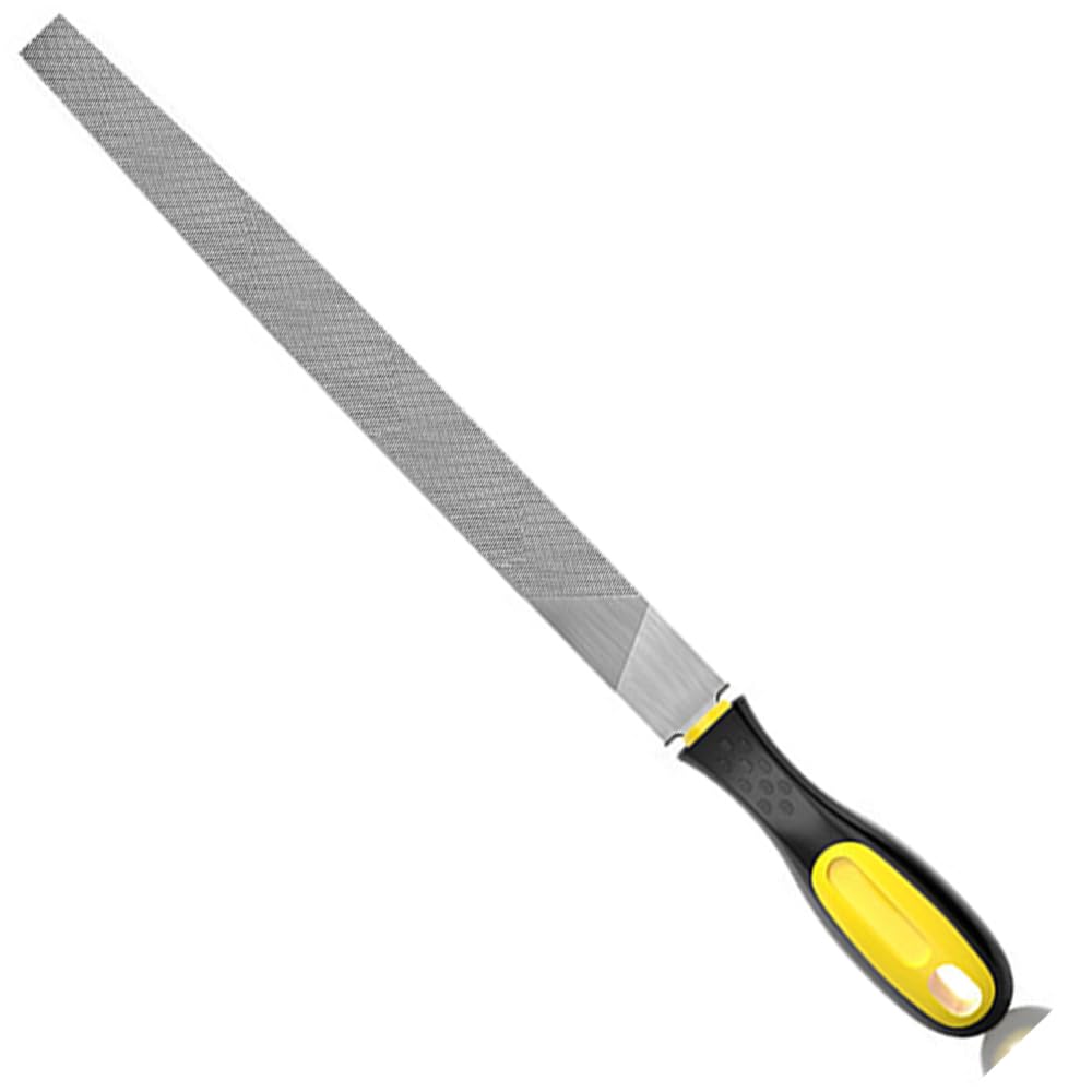 Ahfiwaso Flat mill file 8 inch smooth blade ergonomic handle metal sharpening tool for drills lawn mower blades garden shears steel aluminum copper 1 pack #LAH0627H063