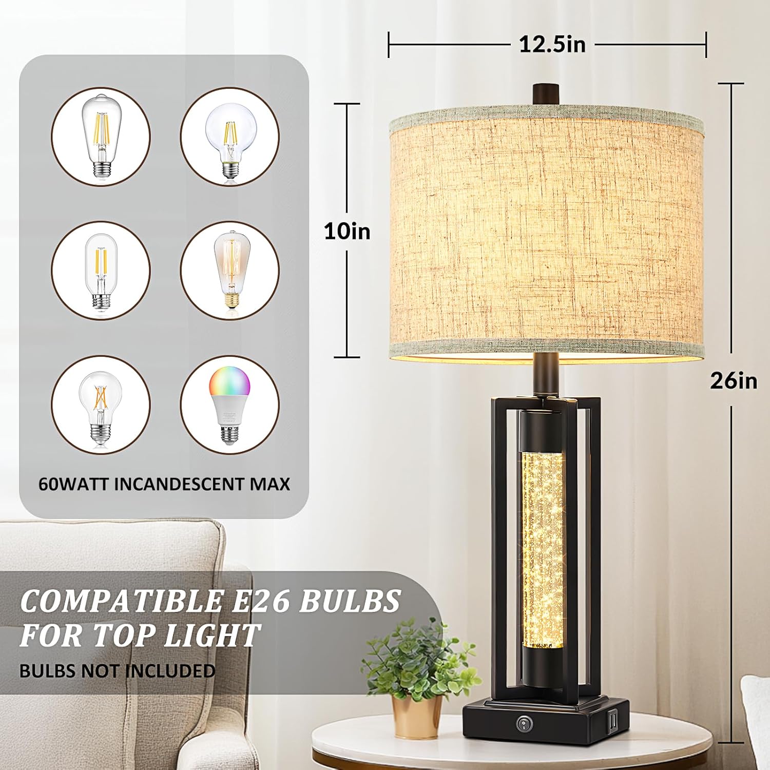 Nordic Hygge DYM-TL-TB0310-BK-2 Table-Lamps - View #2