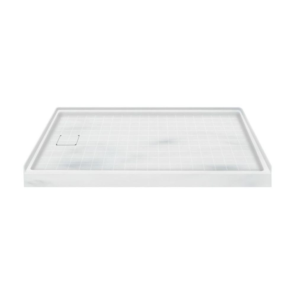 Transolid F6030L-11 30-in W x 60-in L Storm Single Threshold Rectangle Shower Pan Base with 3-in H Threshold (Left Drain)